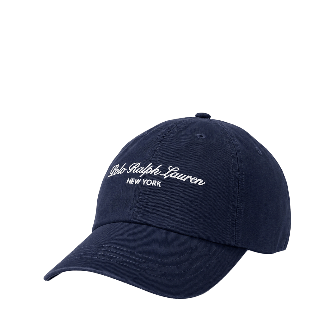POLO RALPH Lauren EMBROIDERED LOGO TWILL BALL CAP NAVY