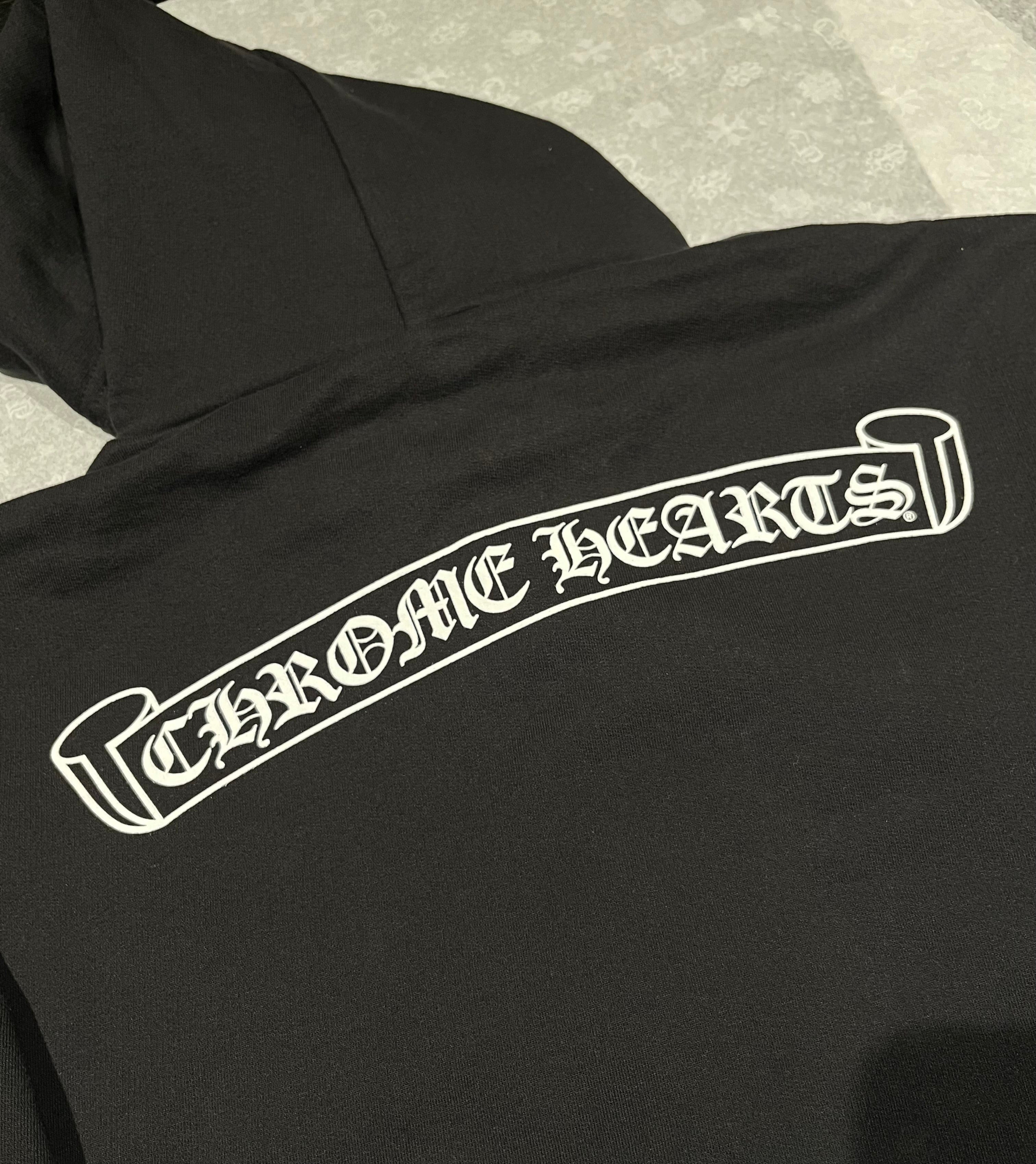 Chrome Hearts Hoodie Chrome Hearts Logo Black