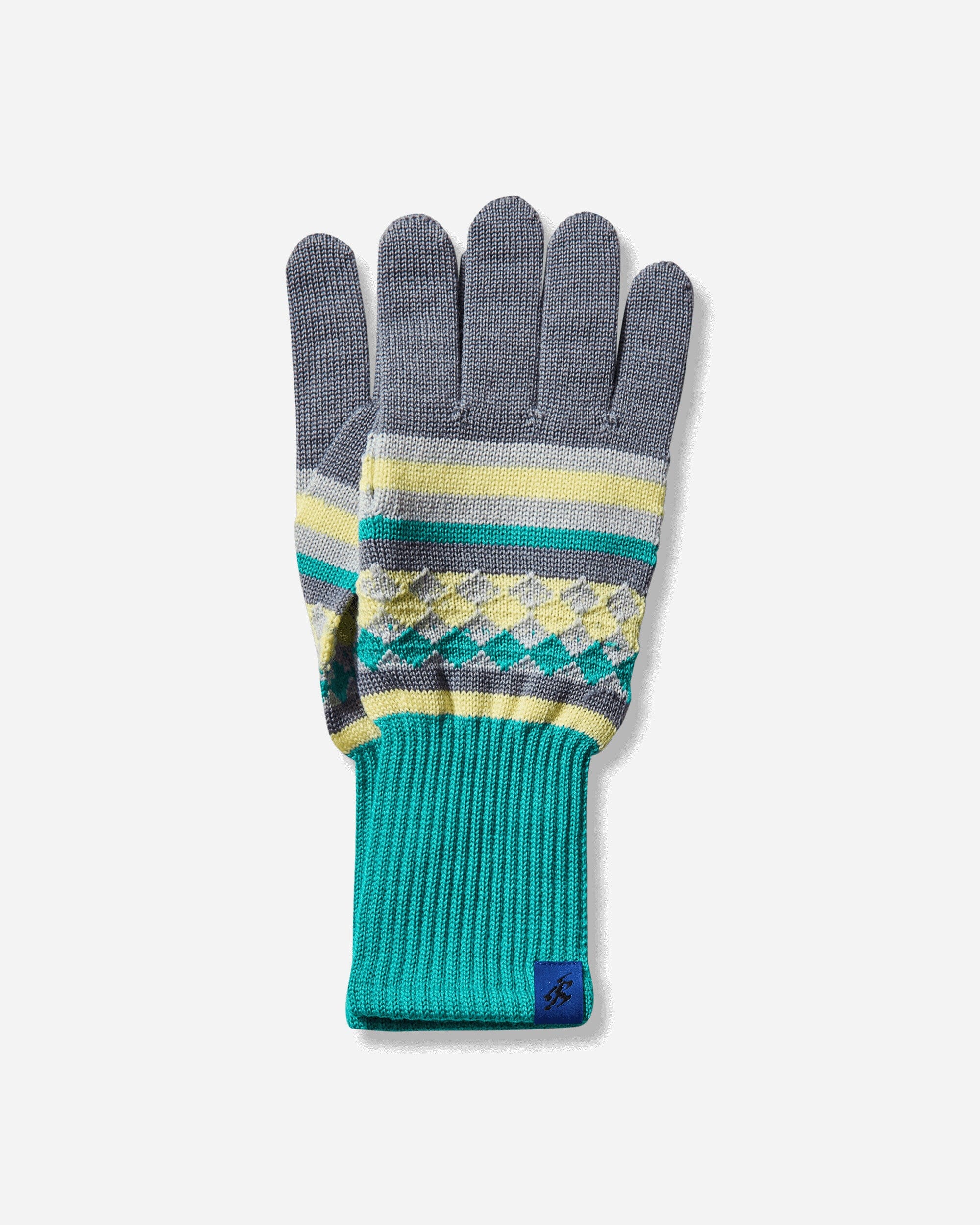 ASICS Novalis Aquifolia Knit Gloves Blue Haze / Lemon