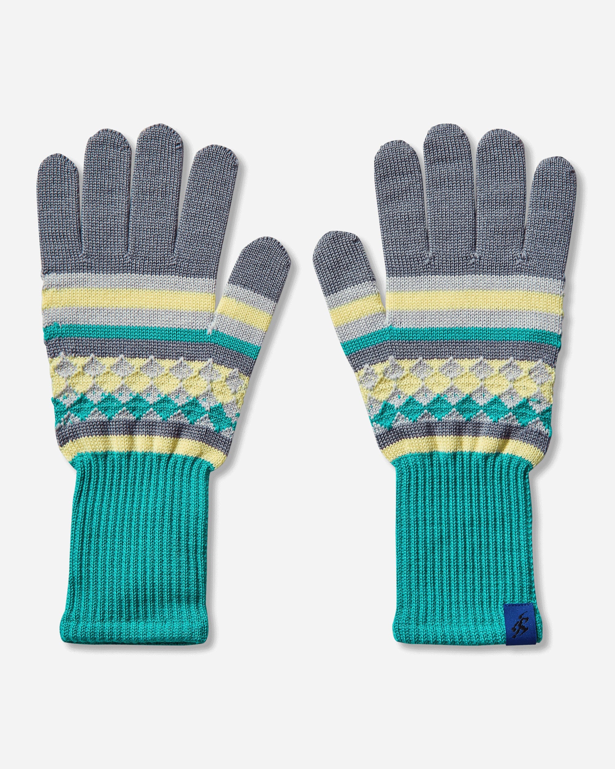 ASICS Novalis Aquifolia Knit Gloves Blue Haze / Lemon