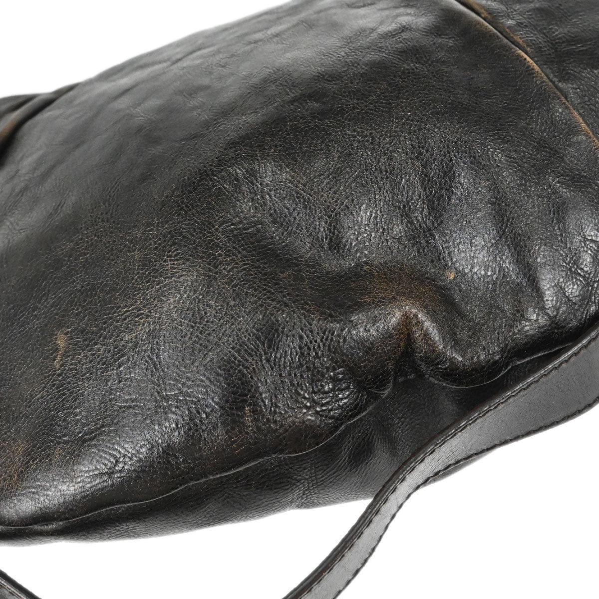Yves Saint Laurent Dark Brown Leather Large Mombasa Handbag