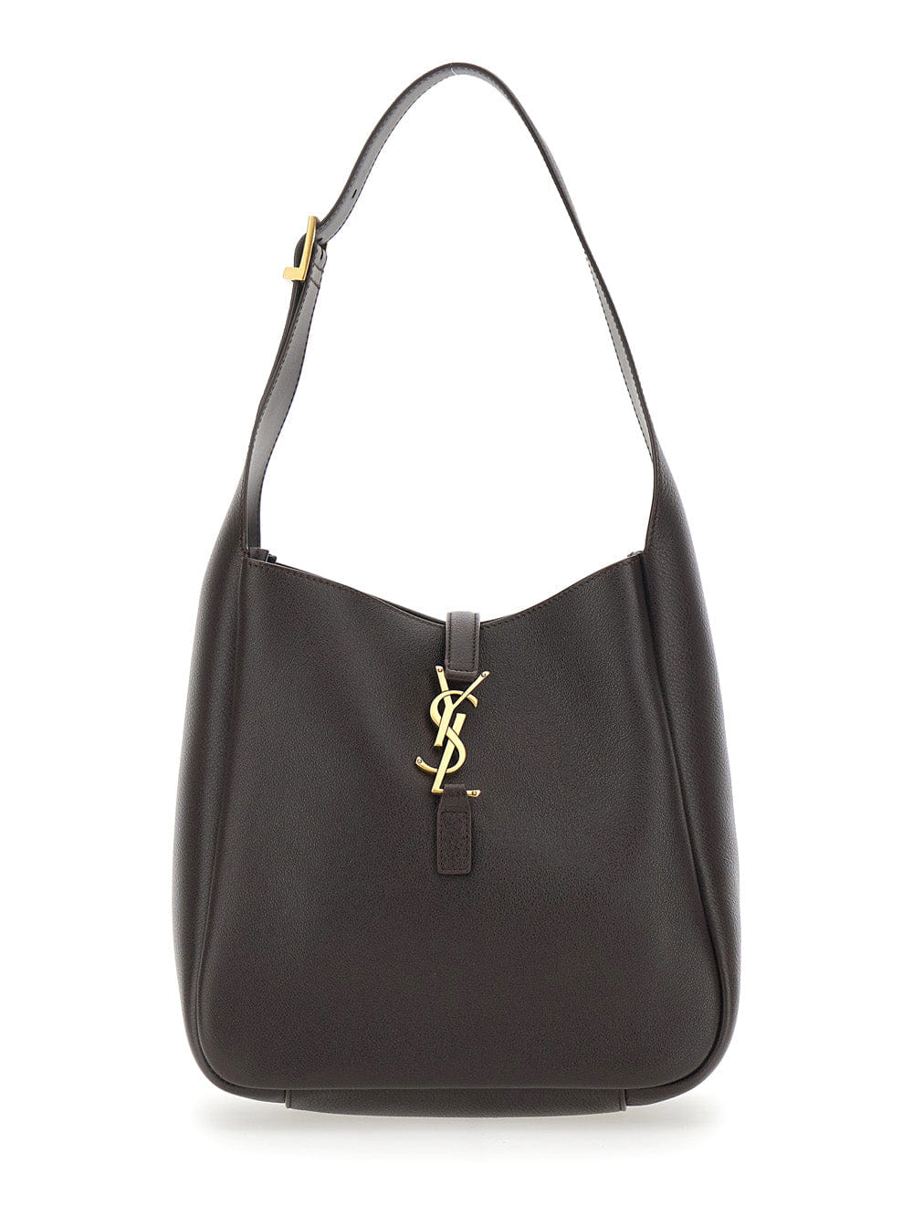 Saint Laurent Women Shoulder Bag Le 5 À 7 With Adjustable Strap And Cassandre Plate On The Front In Brown Leather For Women