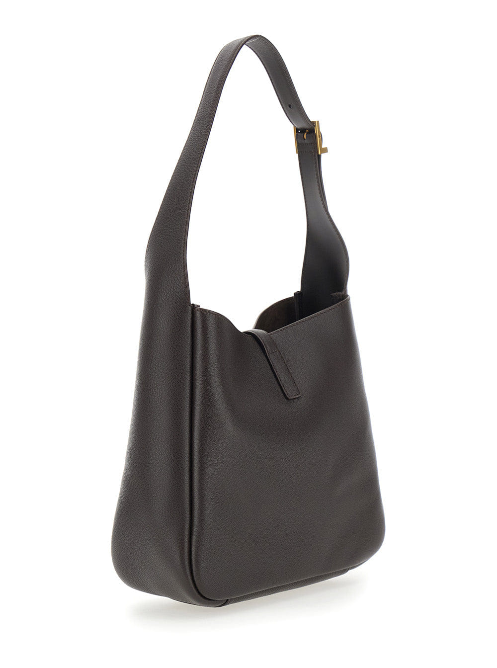 Saint Laurent Women Shoulder Bag Le 5 À 7 With Adjustable Strap And Cassandre Plate On The Front In Brown Leather For Women