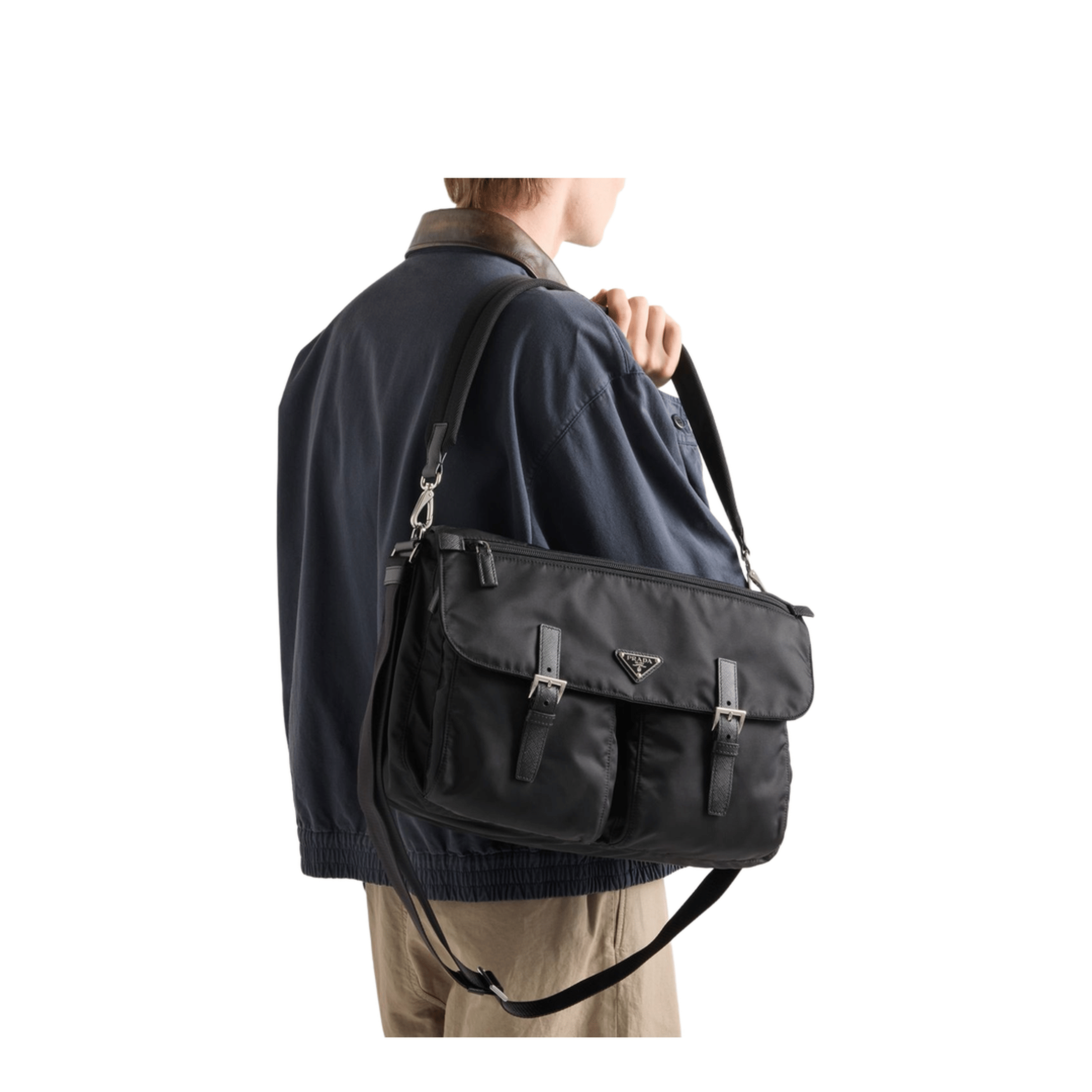 Prada Re - Nylon Messenger Bag - Nero