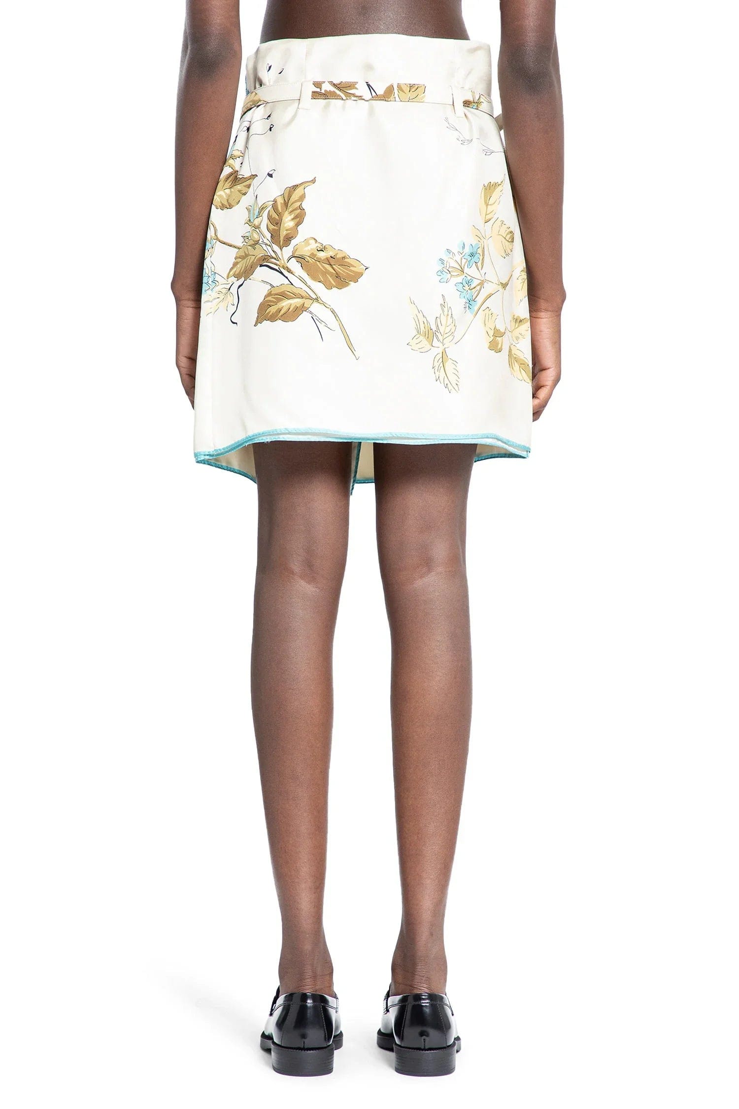 Prada Printed silk twill miniskirt
