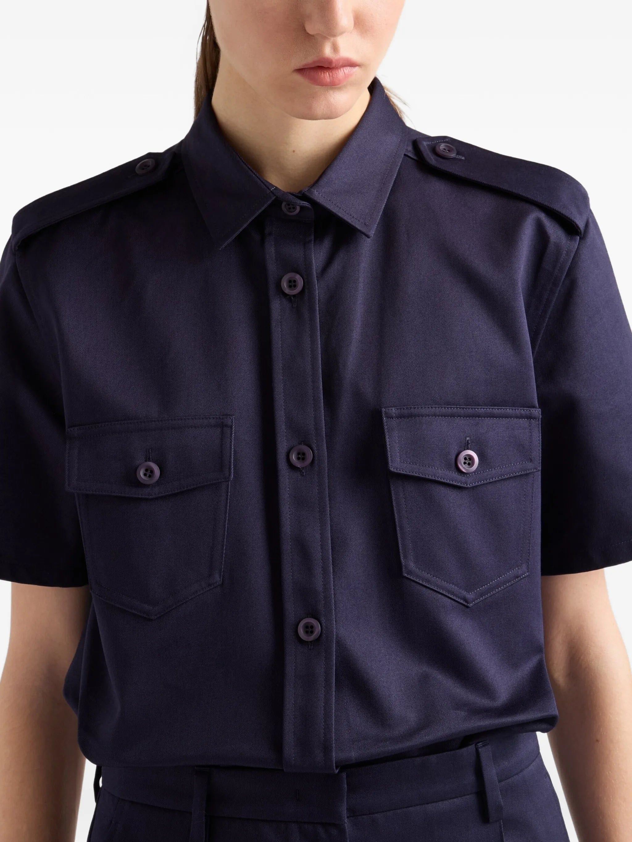 Prada epaulettes pocket shirt