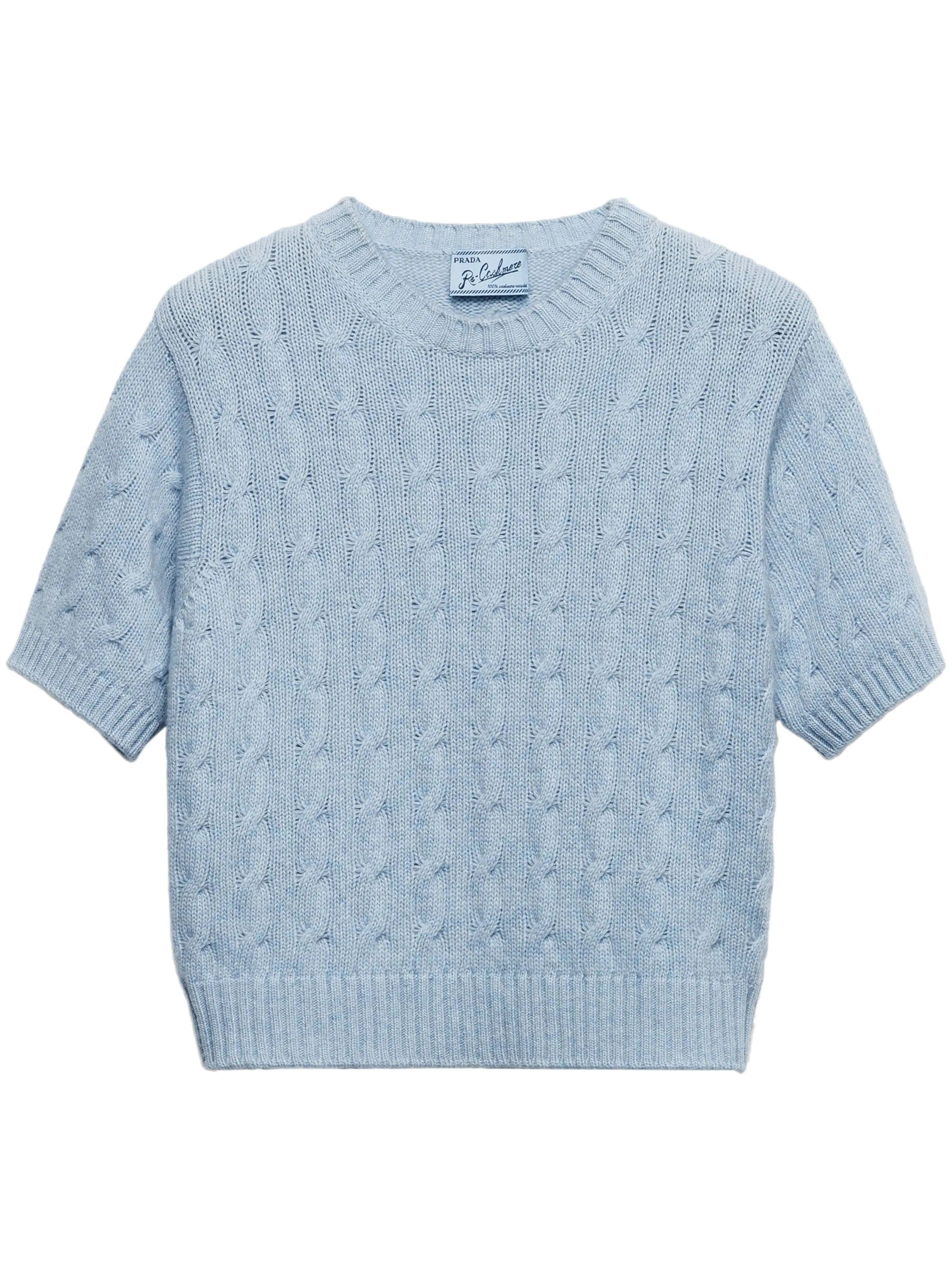 Prada cable - knit re - cashmere sweater