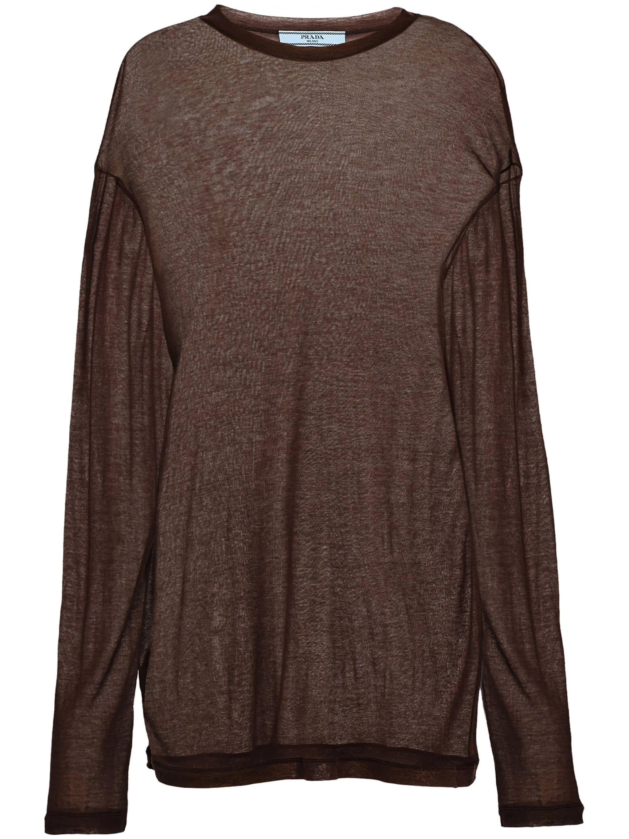 Prada semi - sheer chambray T - shirt