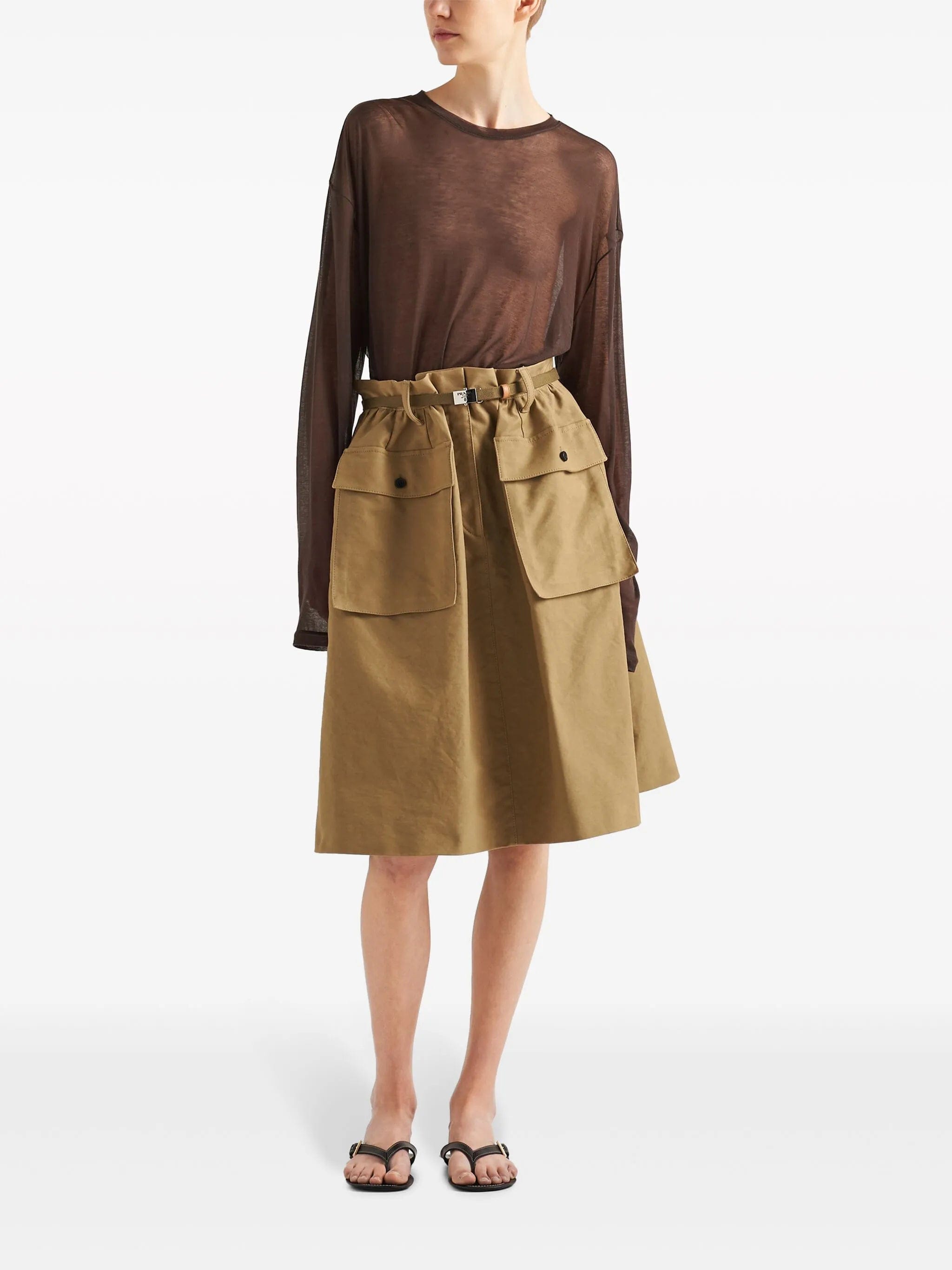 Prada semi - sheer chambray T - shirt