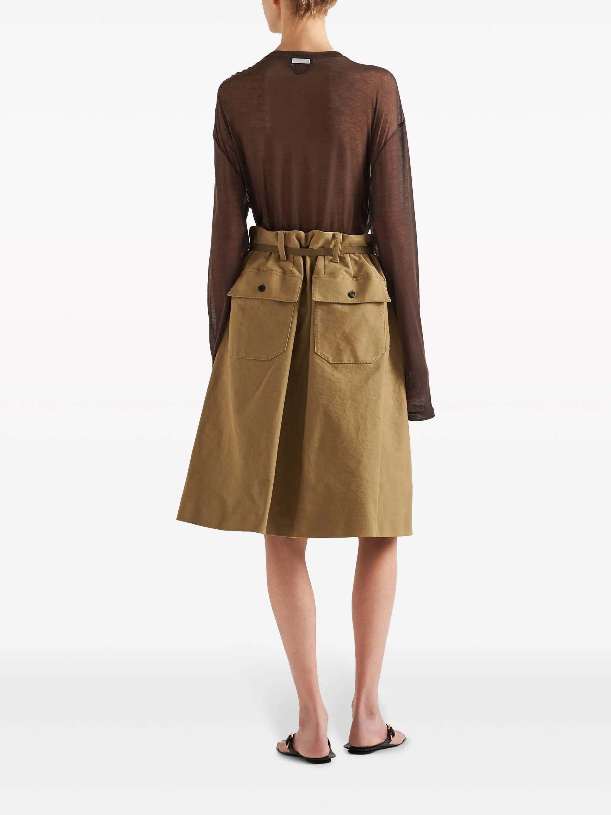 Prada semi - sheer chambray T - shirt