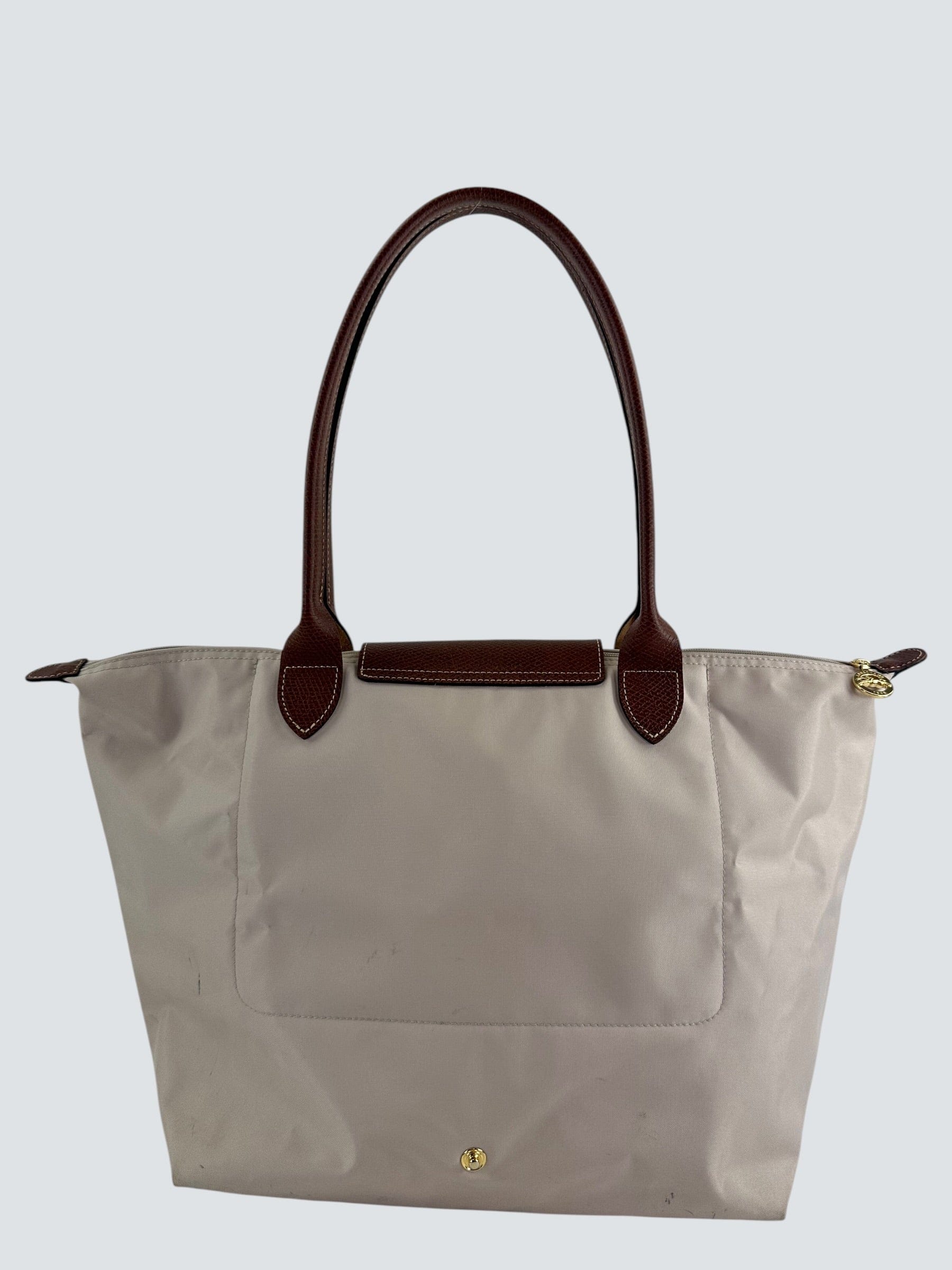 Longchamp Cream Nylon Le Pliage Tote