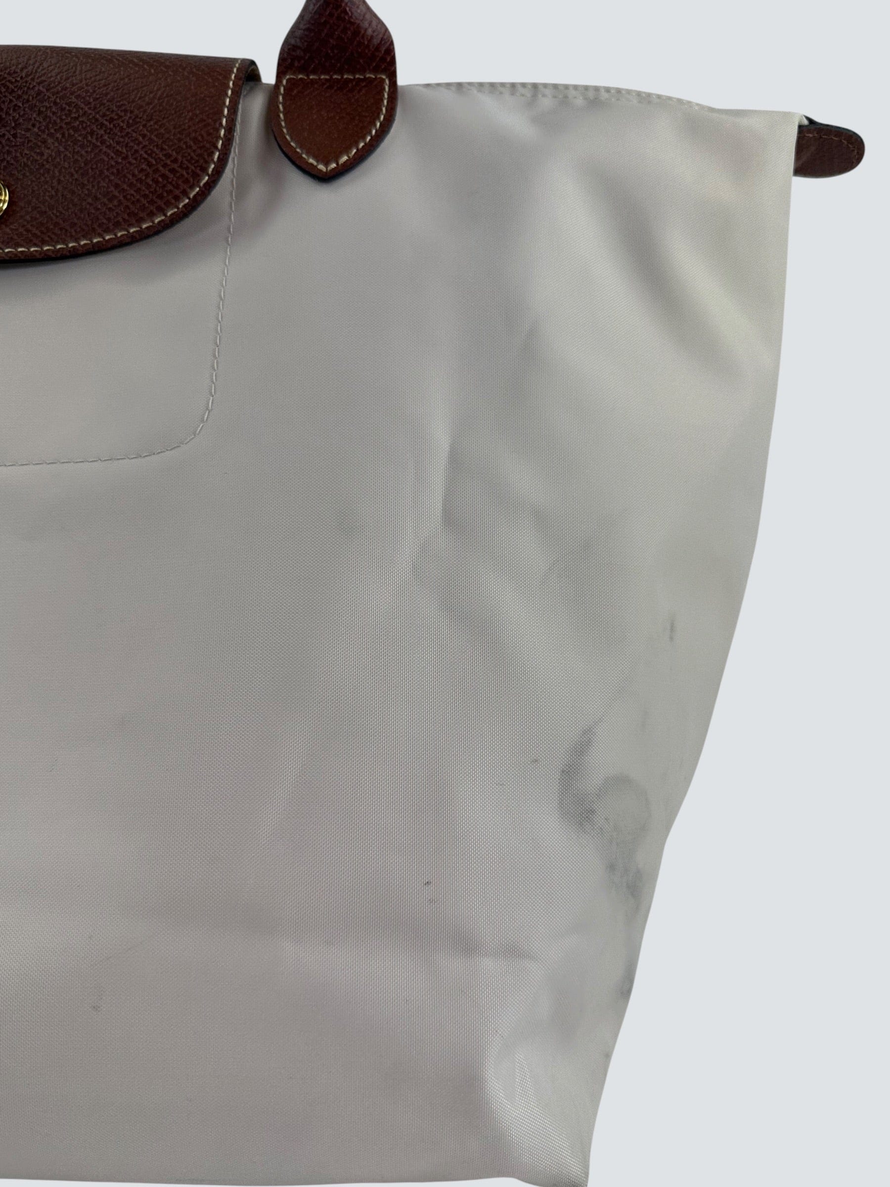 Longchamp Cream Nylon Le Pliage Tote