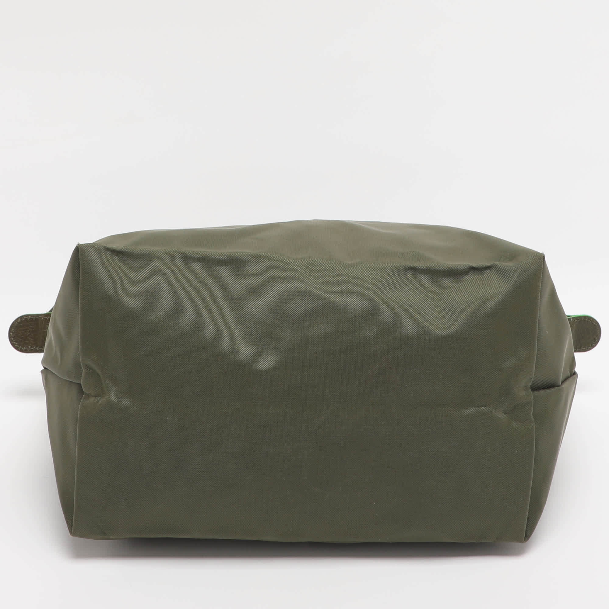 Longchamp Green Nylon And Leather Small Short Le Pliage Tote