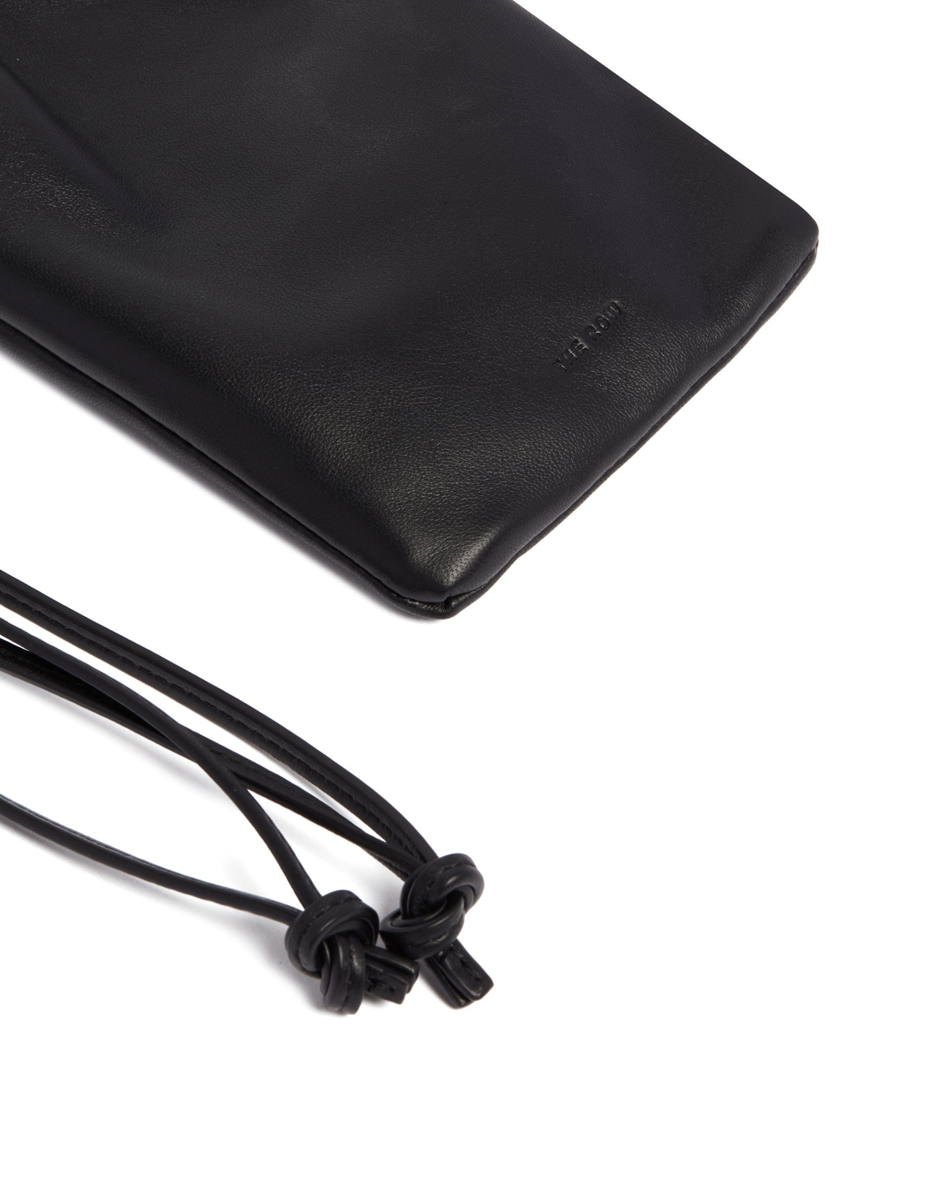 THE ROW Porta Cellulare Bruce In Pelle Nero