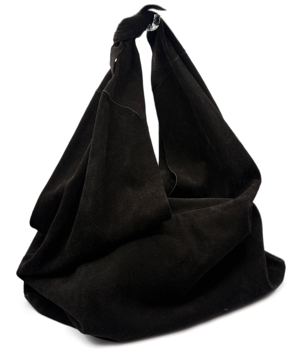 The Row Suede Bindle Knot Shoulder Bag