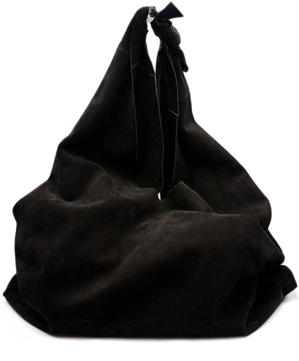 The Row Suede Bindle Knot Shoulder Bag