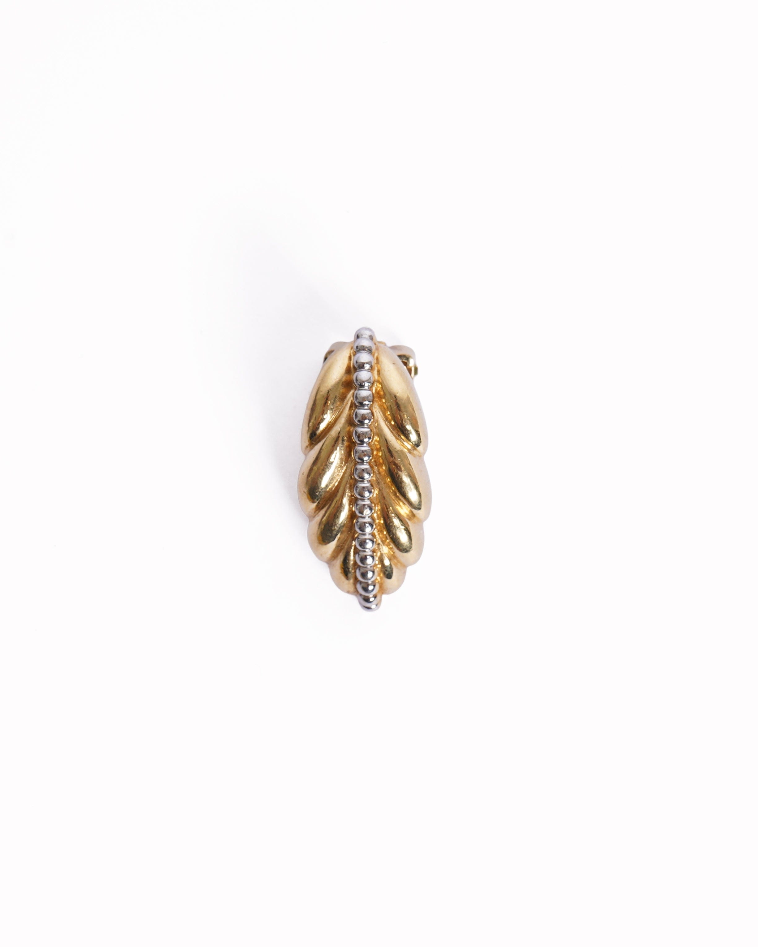 Burberry Vintage Burberrys Gold Plated Leaf Earrings