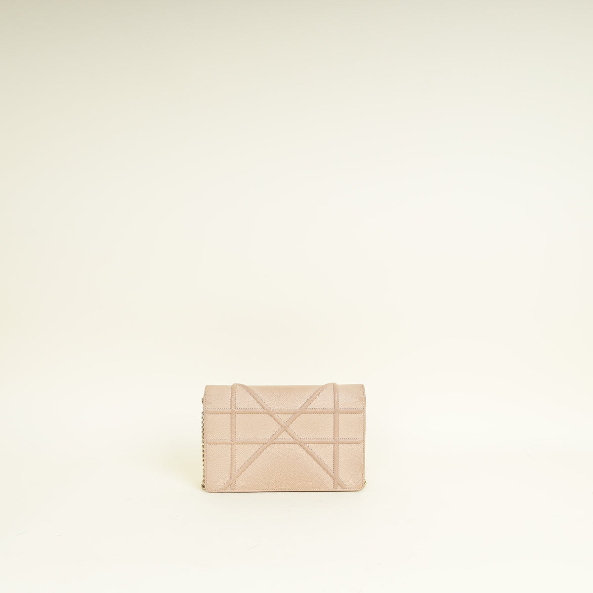 Christian Dior Beige Cannage Diorama Wallet on Chain