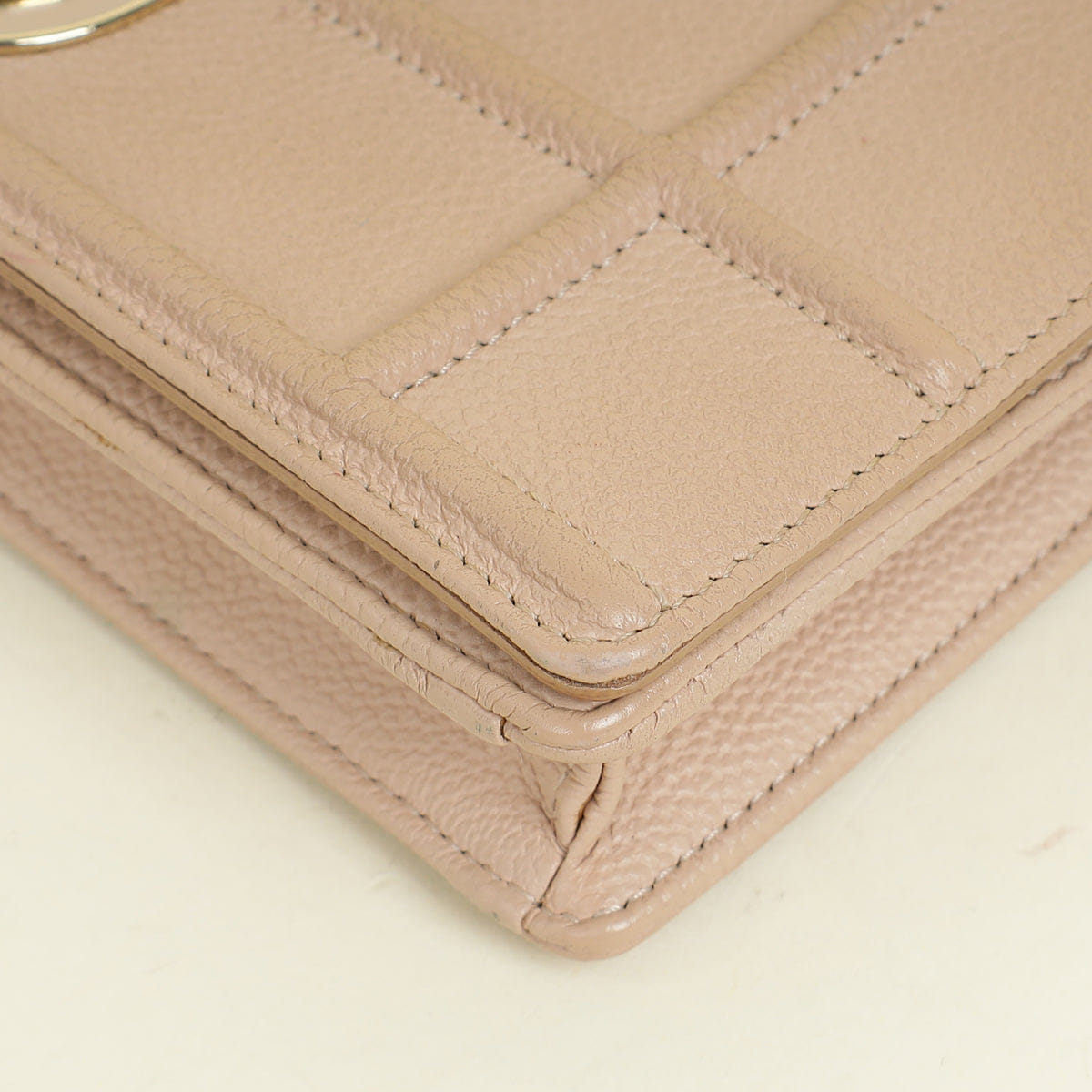 Christian Dior Beige Cannage Diorama Wallet on Chain