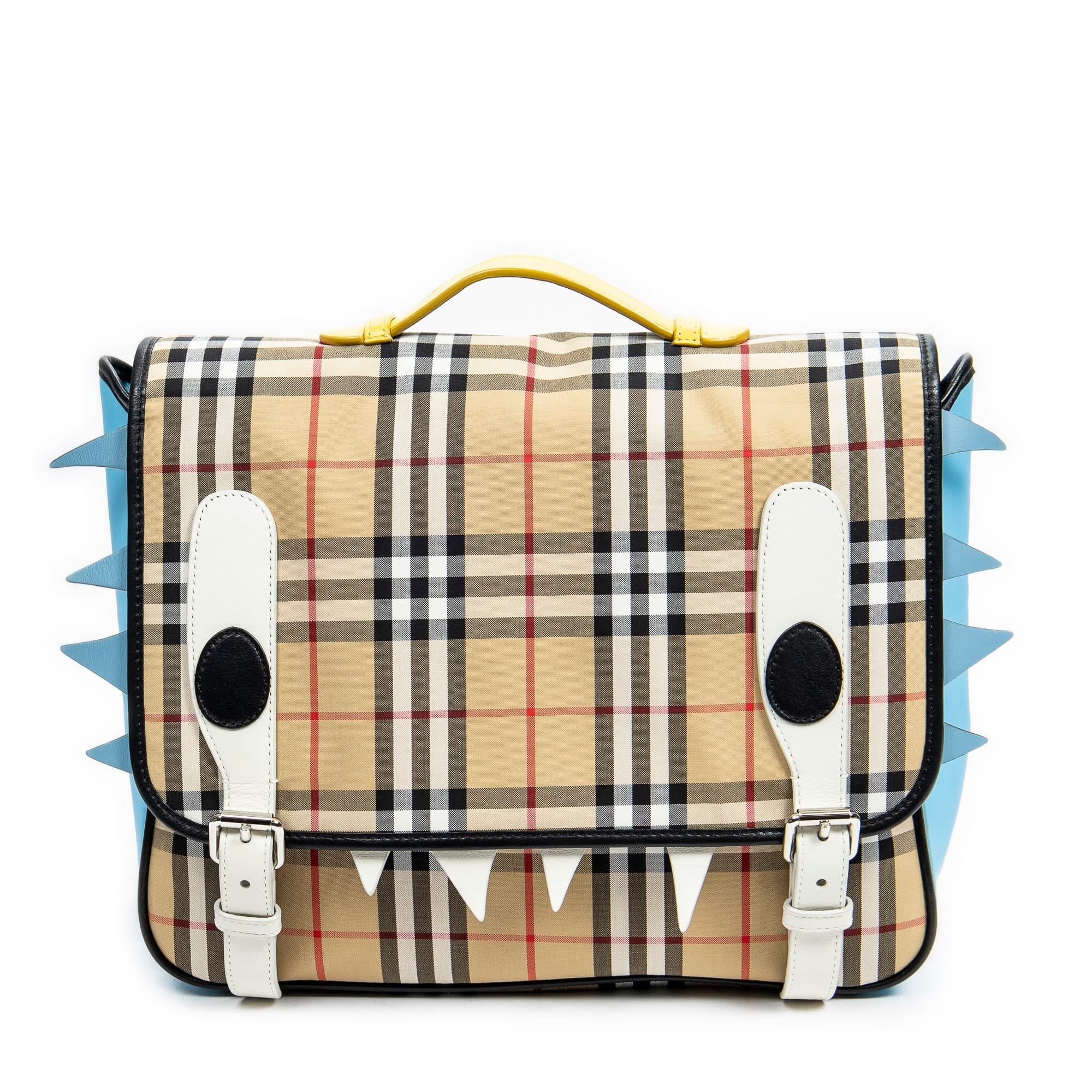 Burberry Beige/Blue Canvas Monster Flap Backpack AAY5530