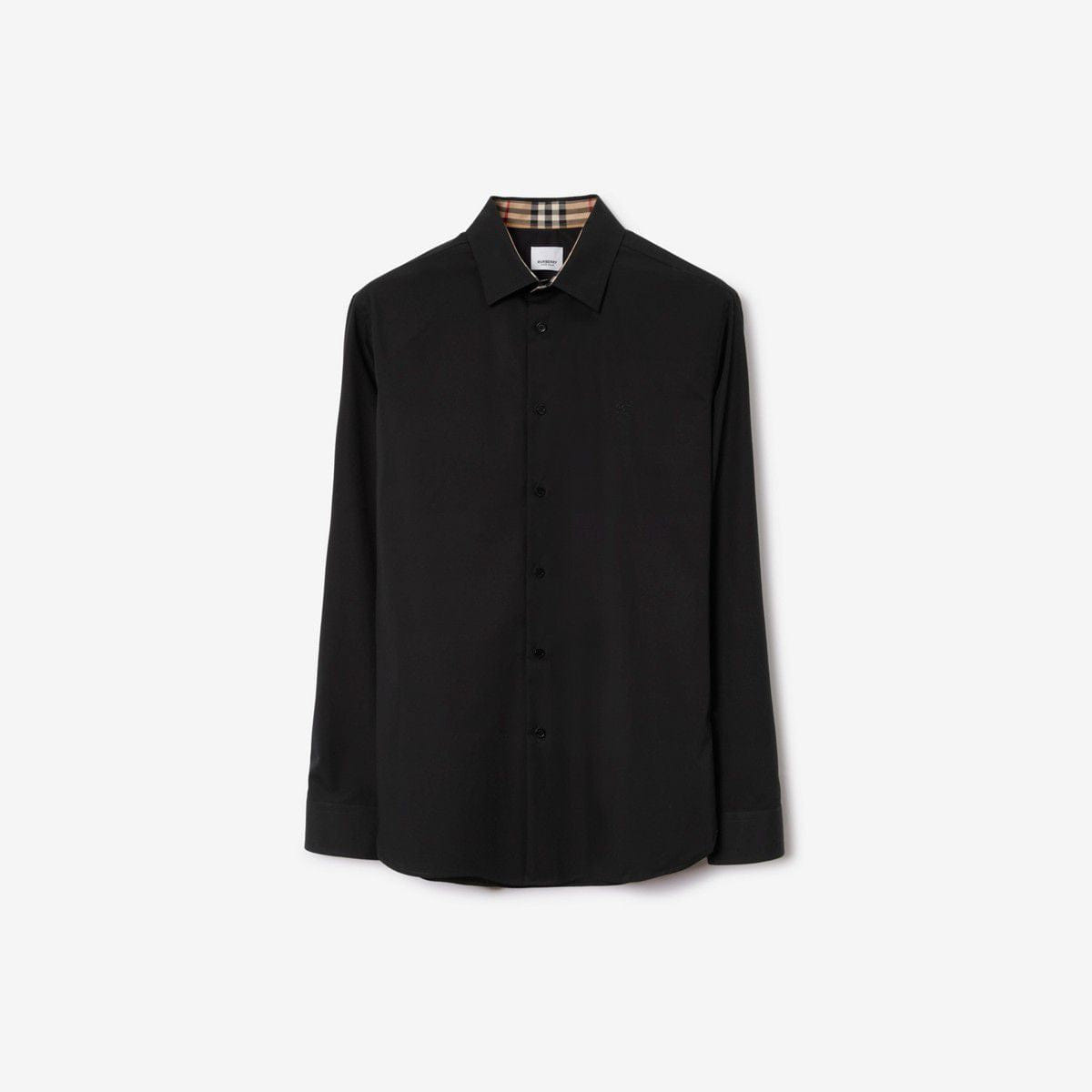 Burberry Slim Fit Stretch Cotton Shirt black