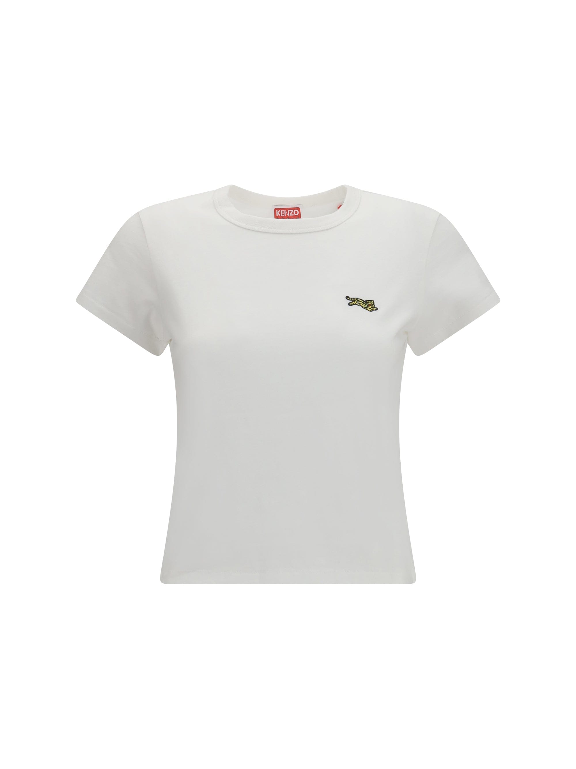 Kenzo Jumping Tiger Embroidered T - Shirt — White