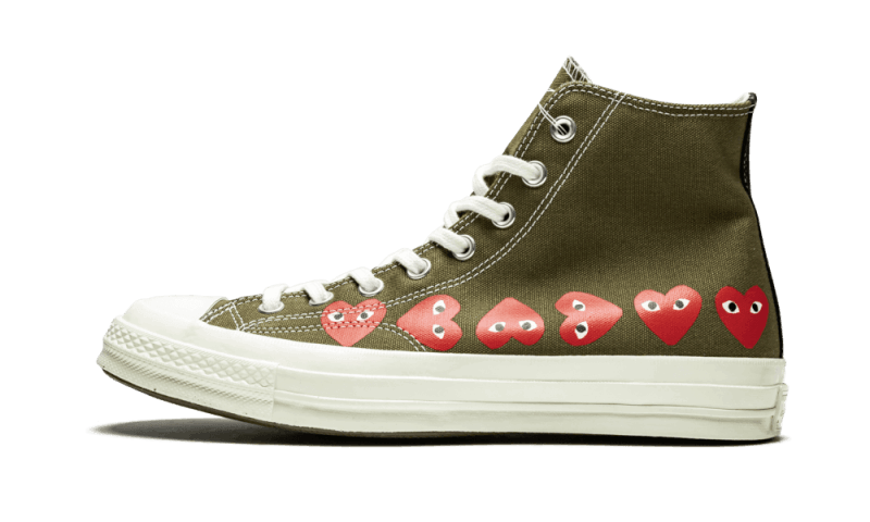 Converse Chuck Taylor All - Star 70s Hi Comme des Garçons PLAY Multi - Heart Green