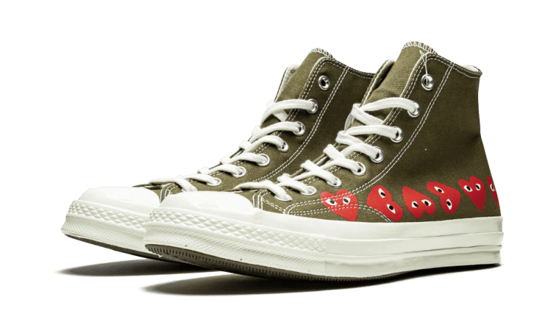 Converse Chuck Taylor All - Star 70s Hi Comme des Garçons PLAY Multi - Heart Green