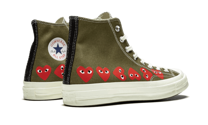 Converse Chuck Taylor All - Star 70s Hi Comme des Garçons PLAY Multi - Heart Green