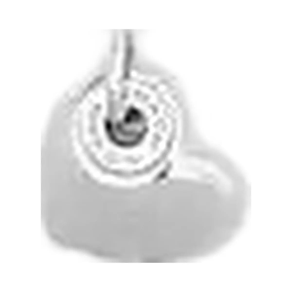 Coach Open Circle Heart Pendant Necklace Silver