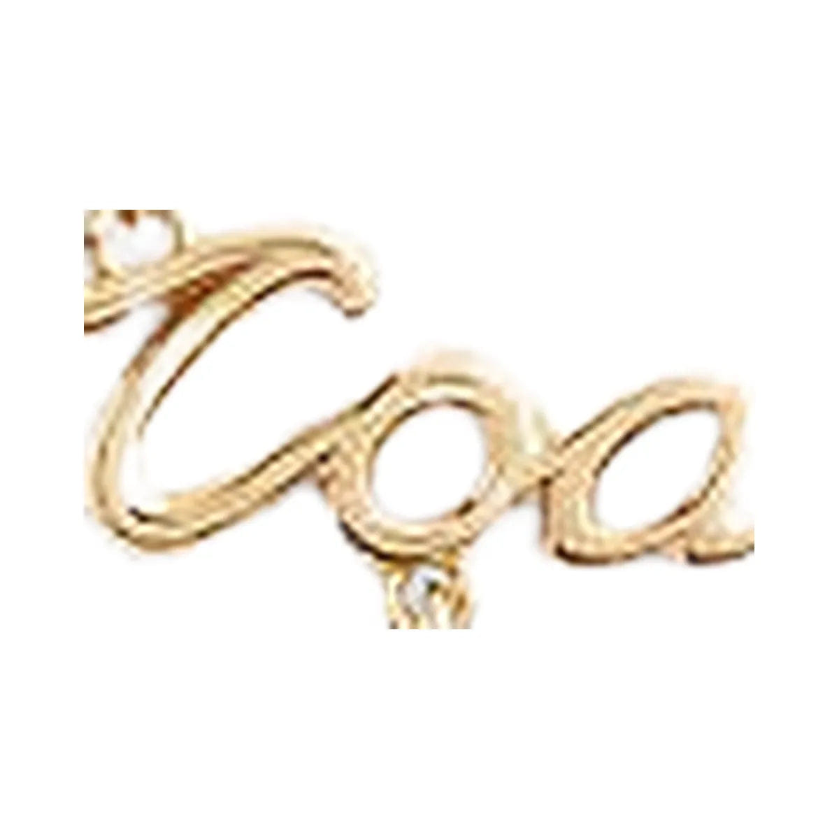 Coach Coach Script Heart Necklace Gold