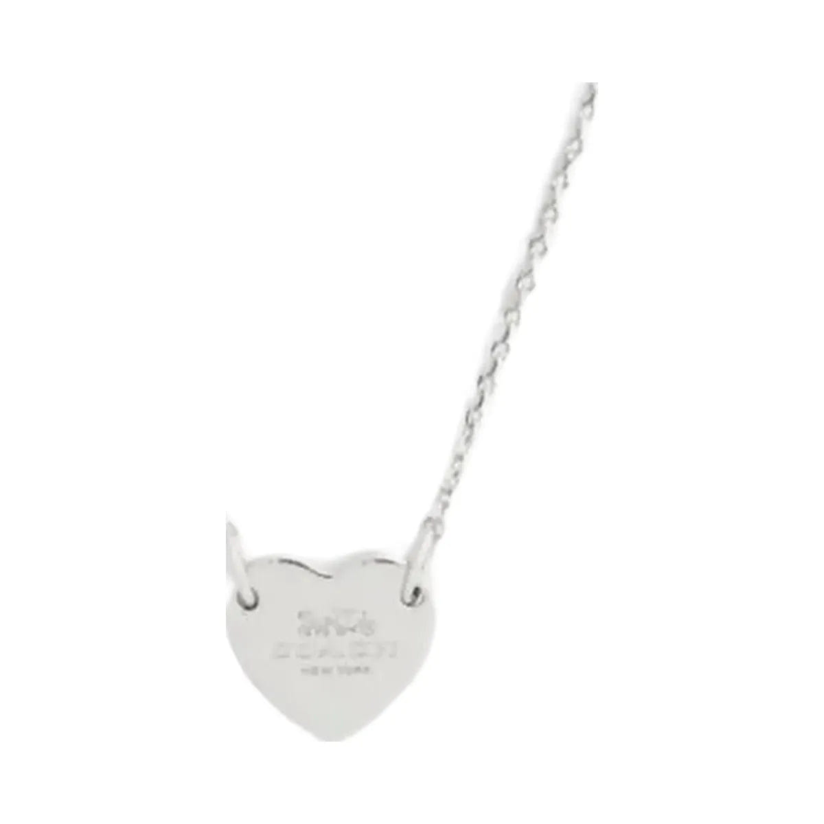 Coach Coach Heart Pendant Necklace Silver