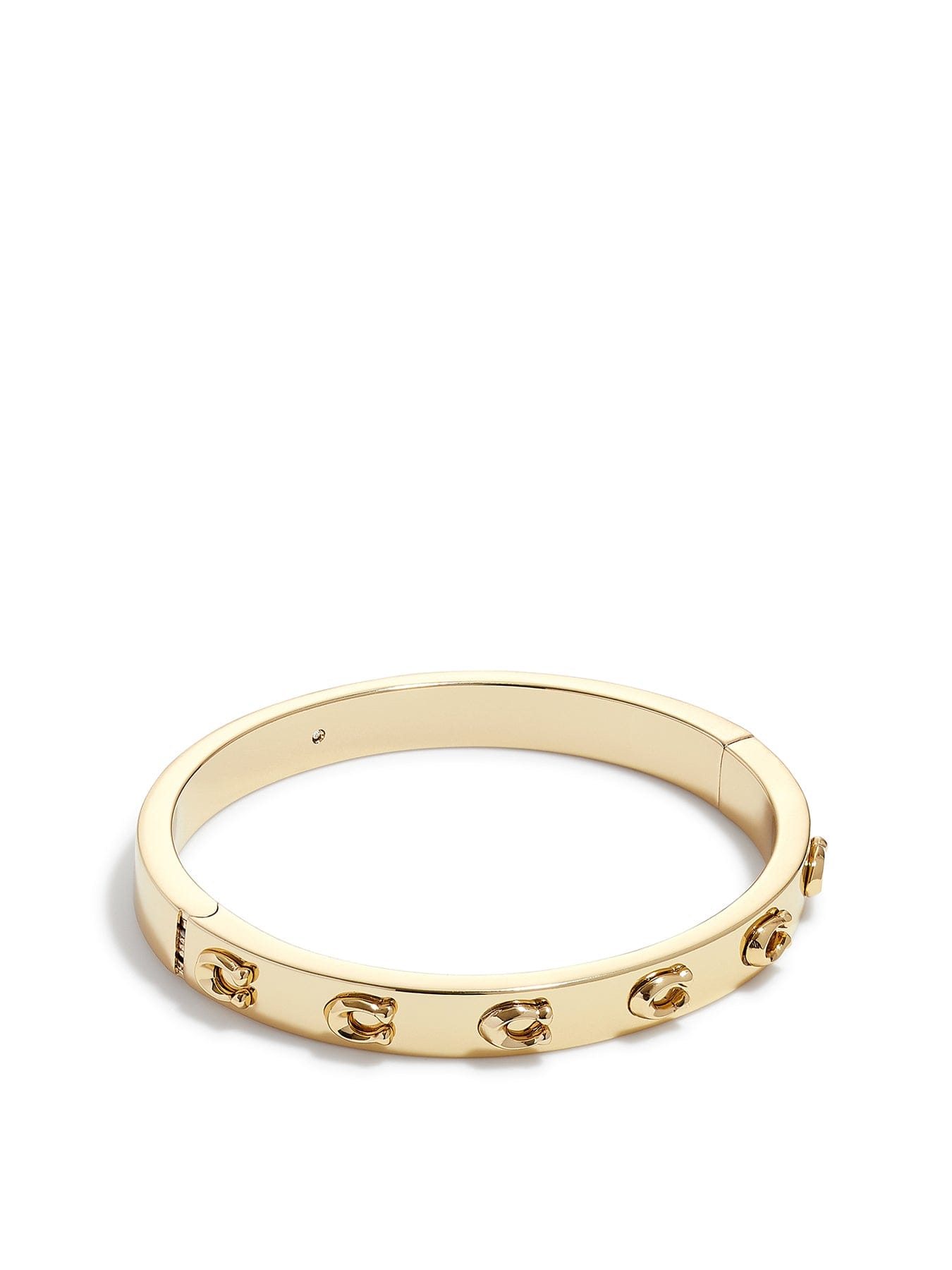 Coach Pegged C Logo Hinge Bangle Gold