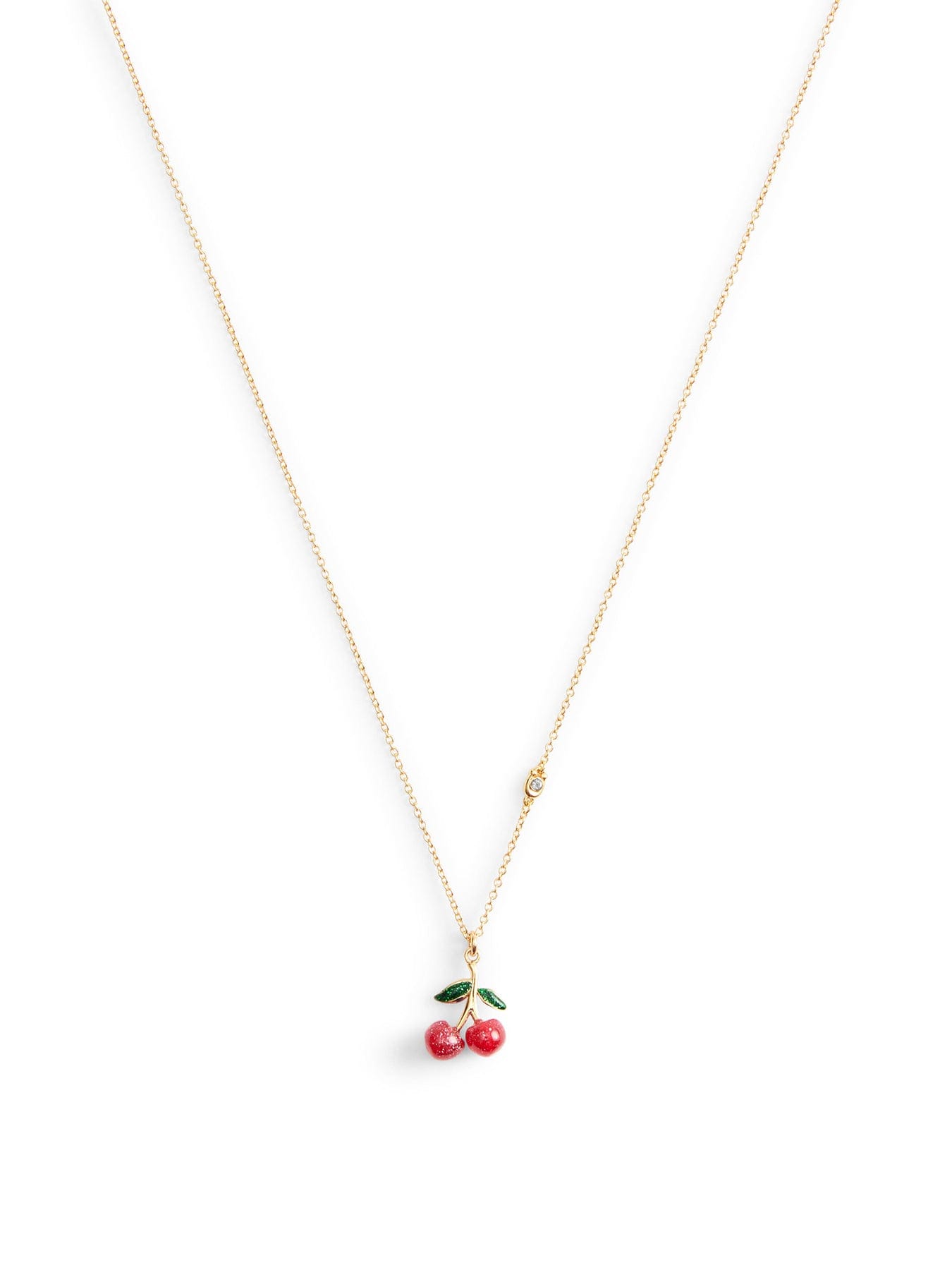 Coach Cherry Pendant Necklace Gold