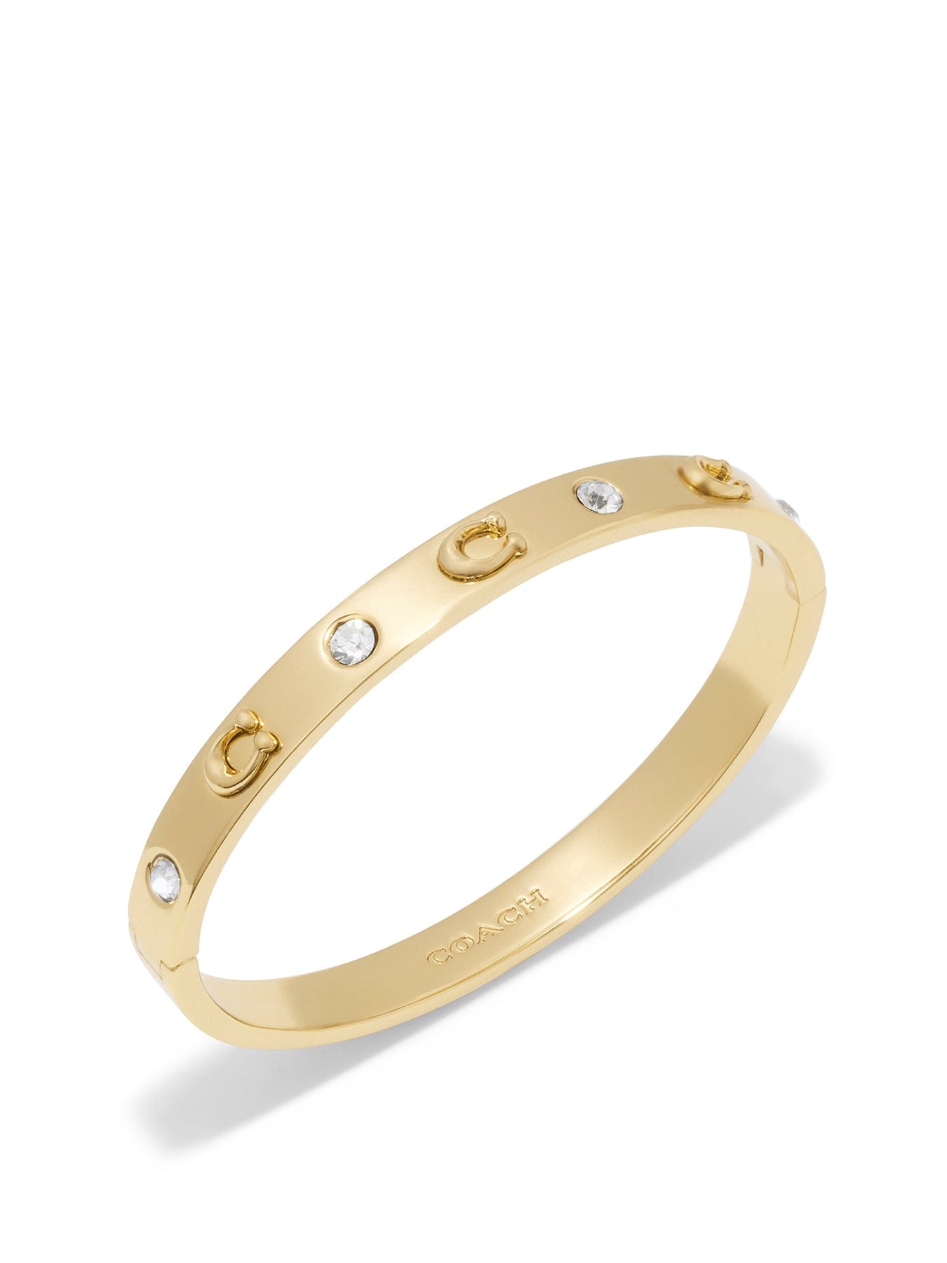 Coach C Hinged Bangle Gold