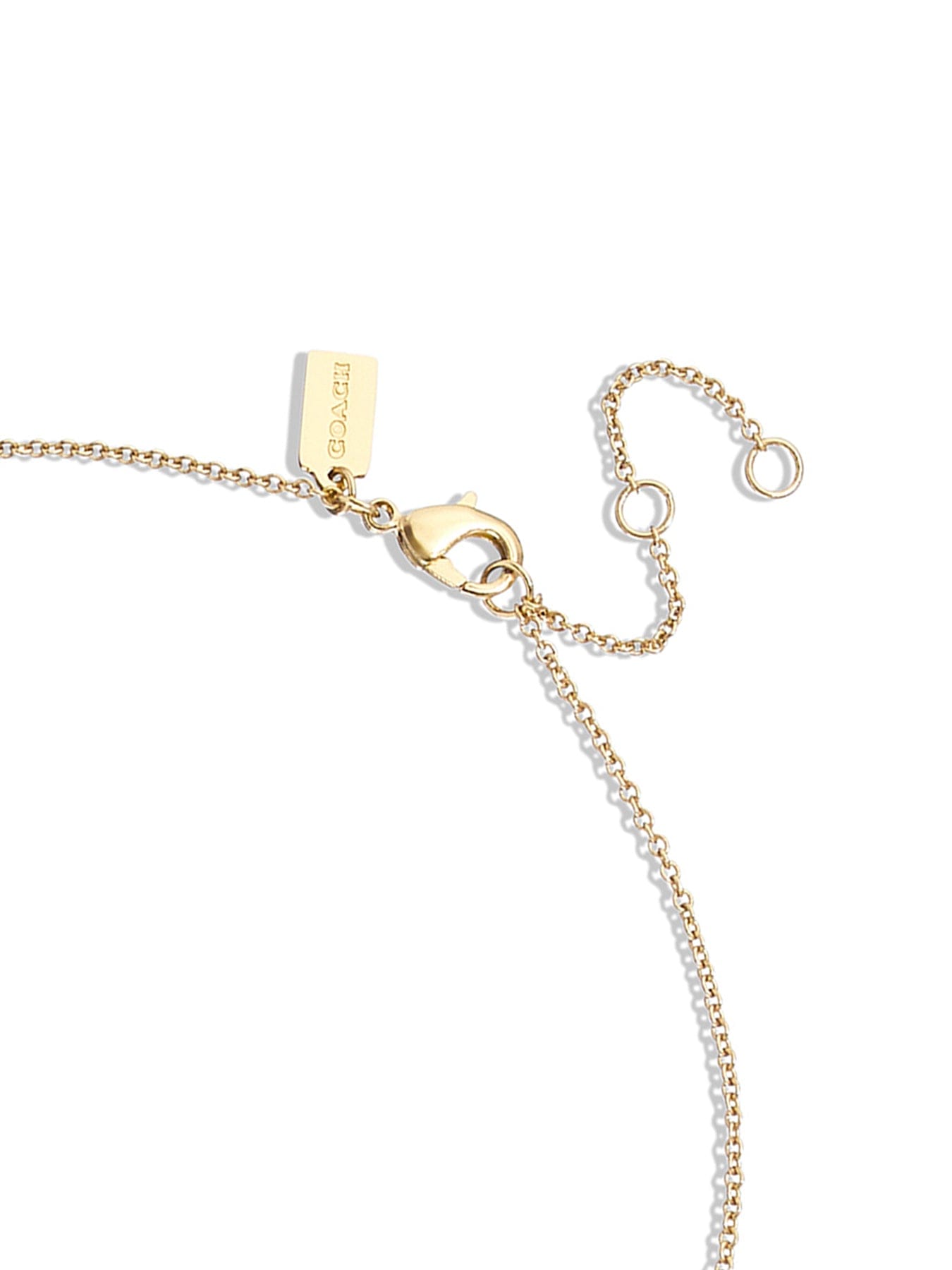 Coach Coin Pearl C Pendant Necklace Gold