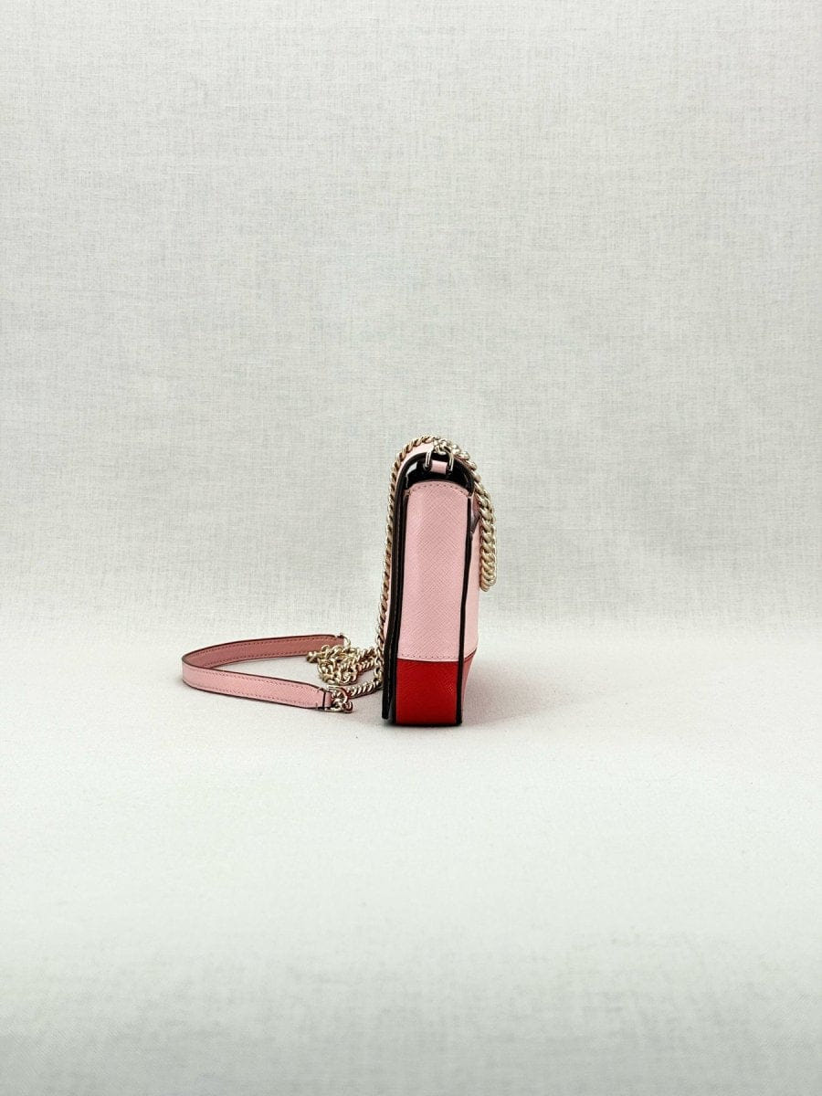 KATE SPADE Two Tone Pink & Red Shoulder Bag