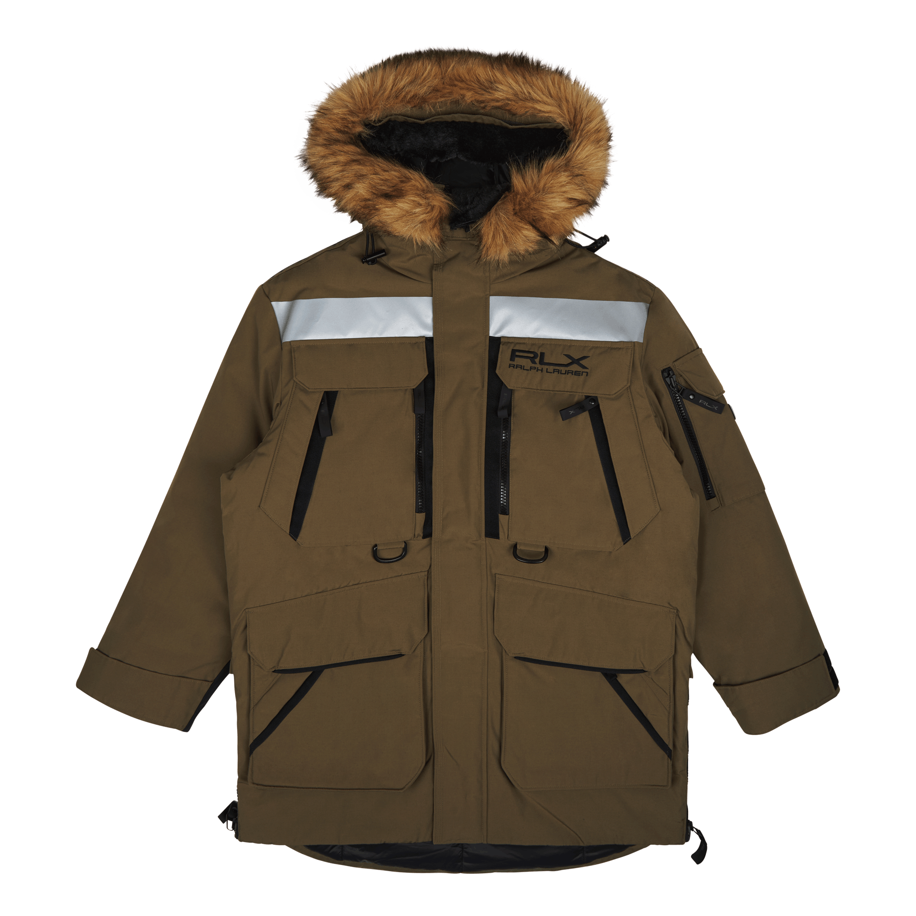 Polo Ralph Lauren Faux - Fur - Trim Water - Repellent Parka Fall Sage
