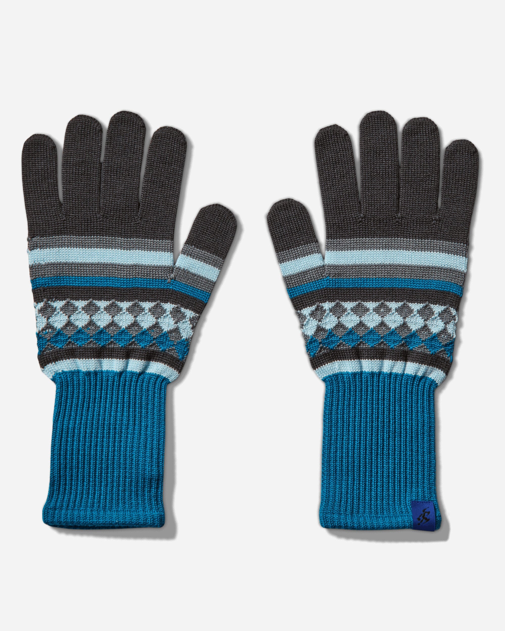 ASICS Novalis Aquifolia Knit Gloves Anchor Grey / Sky