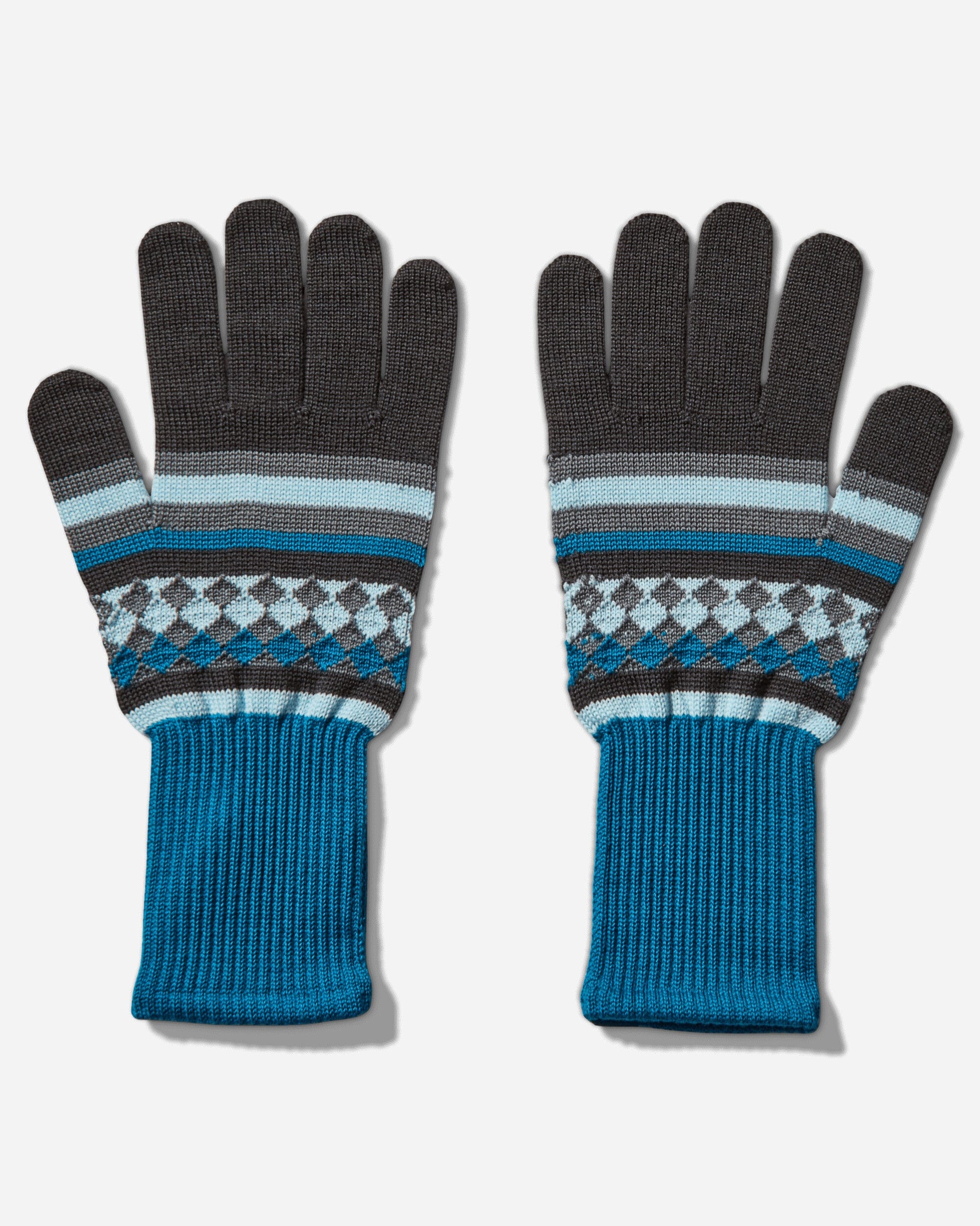 ASICS Novalis Aquifolia Knit Gloves Anchor Grey / Sky
