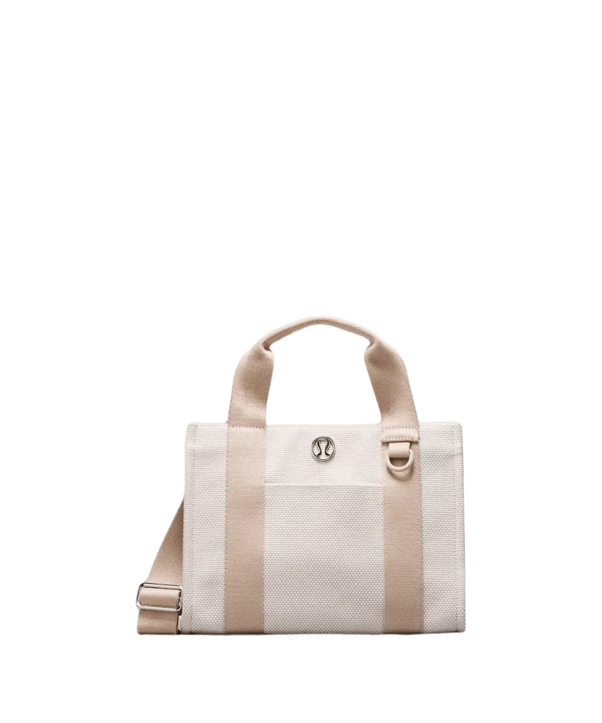 Lululemon Two - Tone Canvas Mini Tote Bag 4.5 l Mojave Tan/Light Ivory