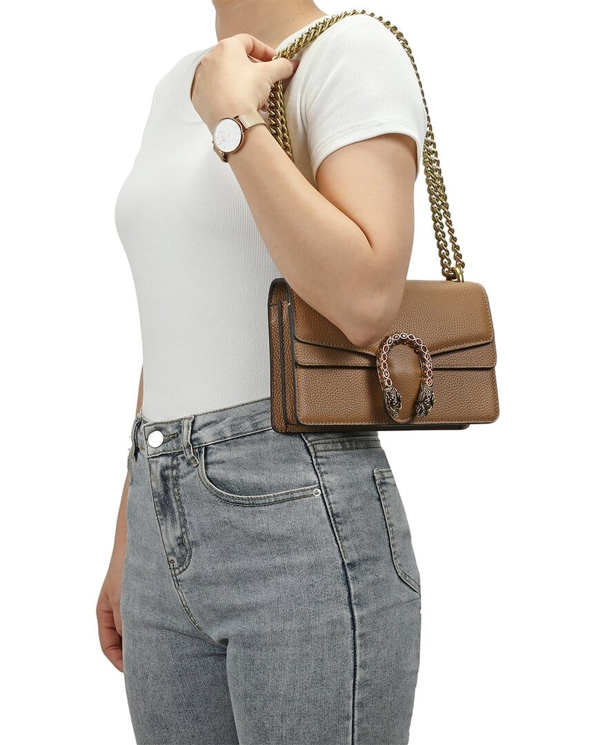 Tiffany & Fred Paris Crystal Dragon Leather Crossbody