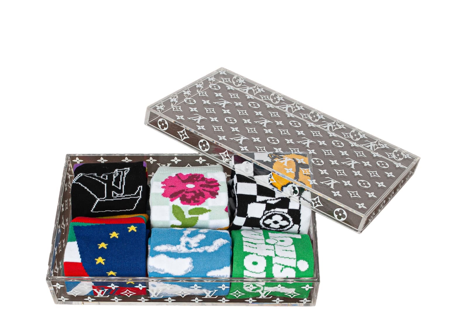 Louis Vuitton LV Archives Set of 6 Socks Multicoloured (no box)