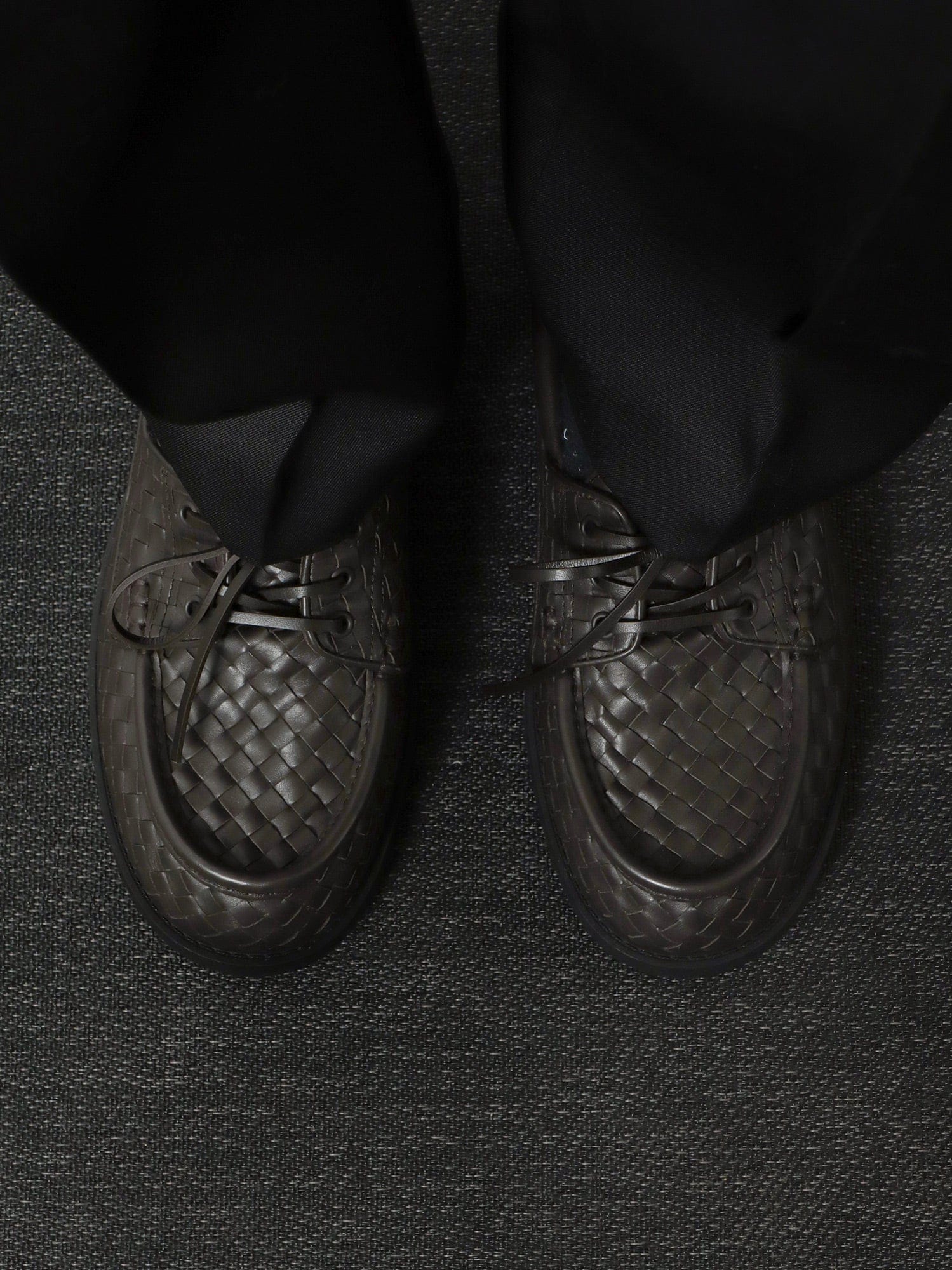 Bottega Veneta Pier Intrecciato leather boat shoes