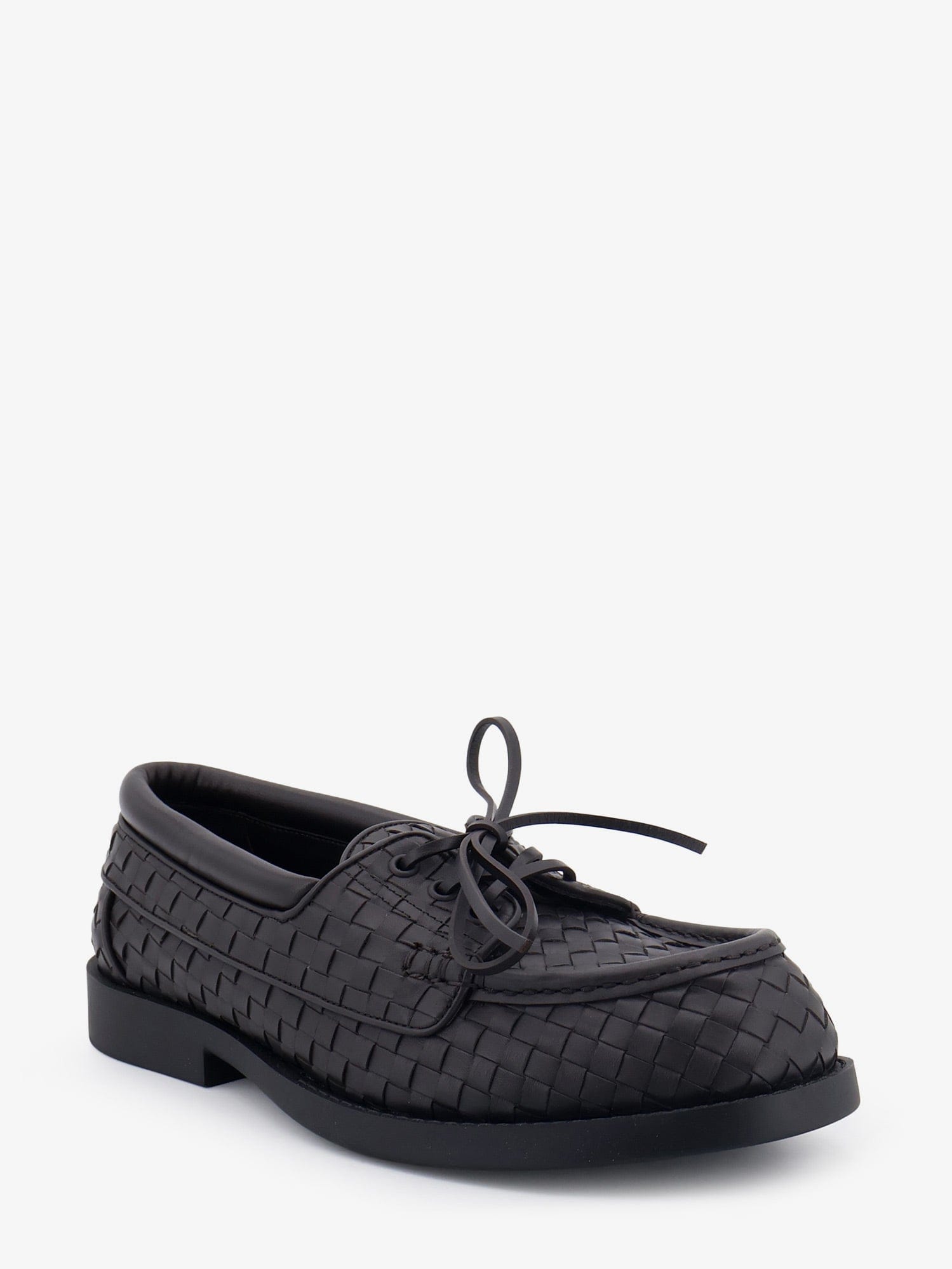 Bottega Veneta Pier Intrecciato leather boat shoes