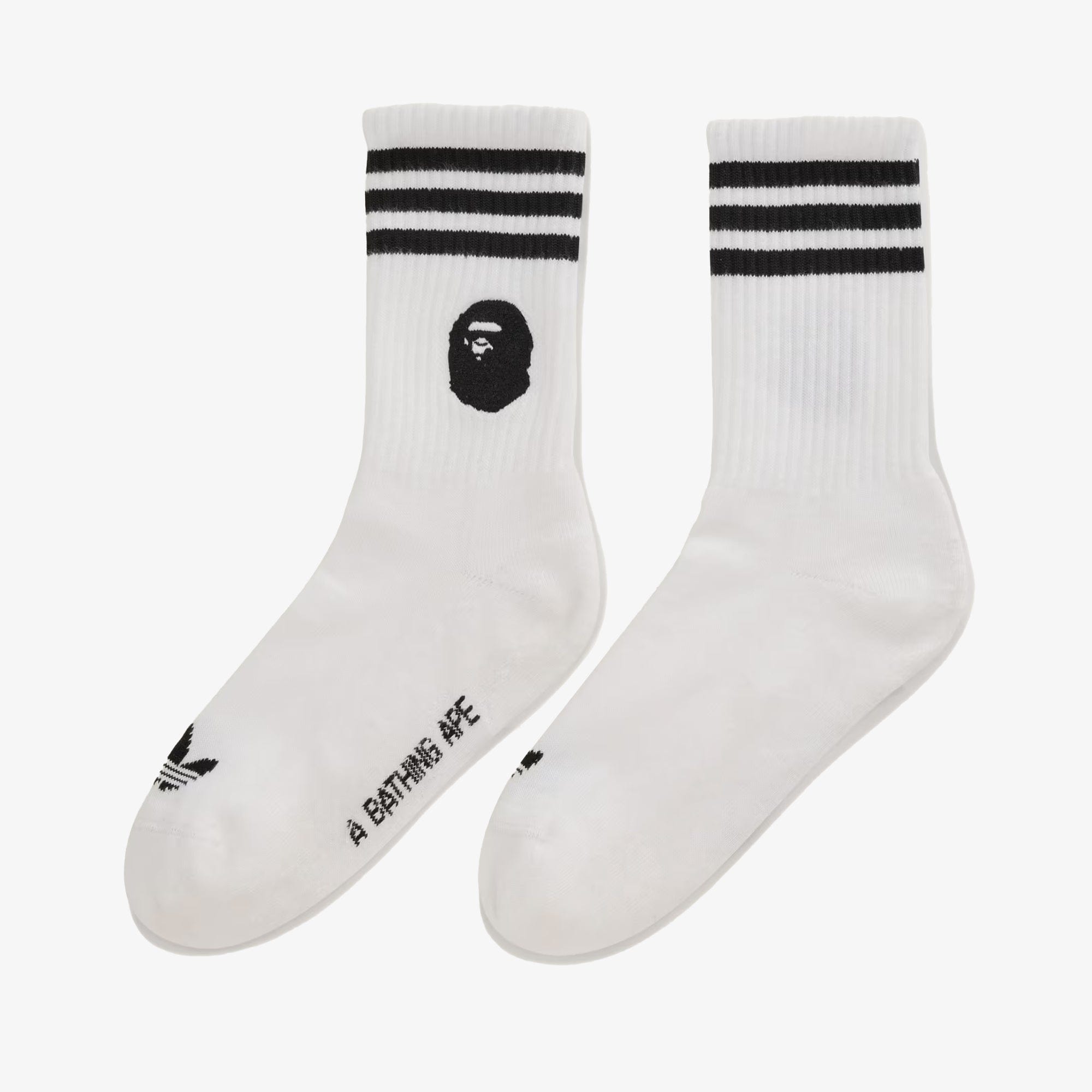 Adidas Originals | BAPE SOCKS { WHITE/BLACK