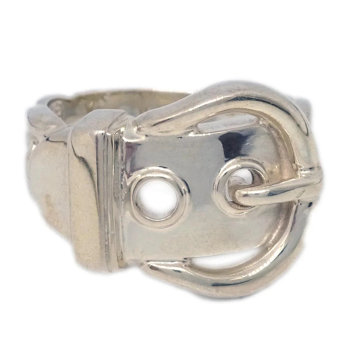 Hermes 1980s Boucle Sellier Ring SV925 #50