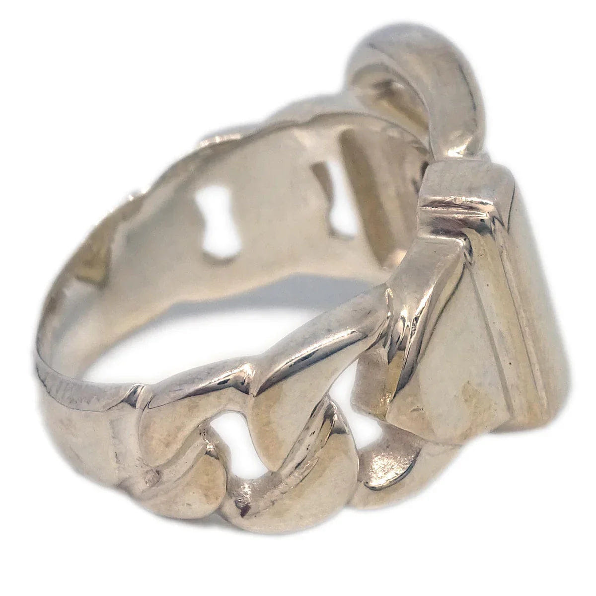 Hermes 1980s Boucle Sellier Ring SV925 #50