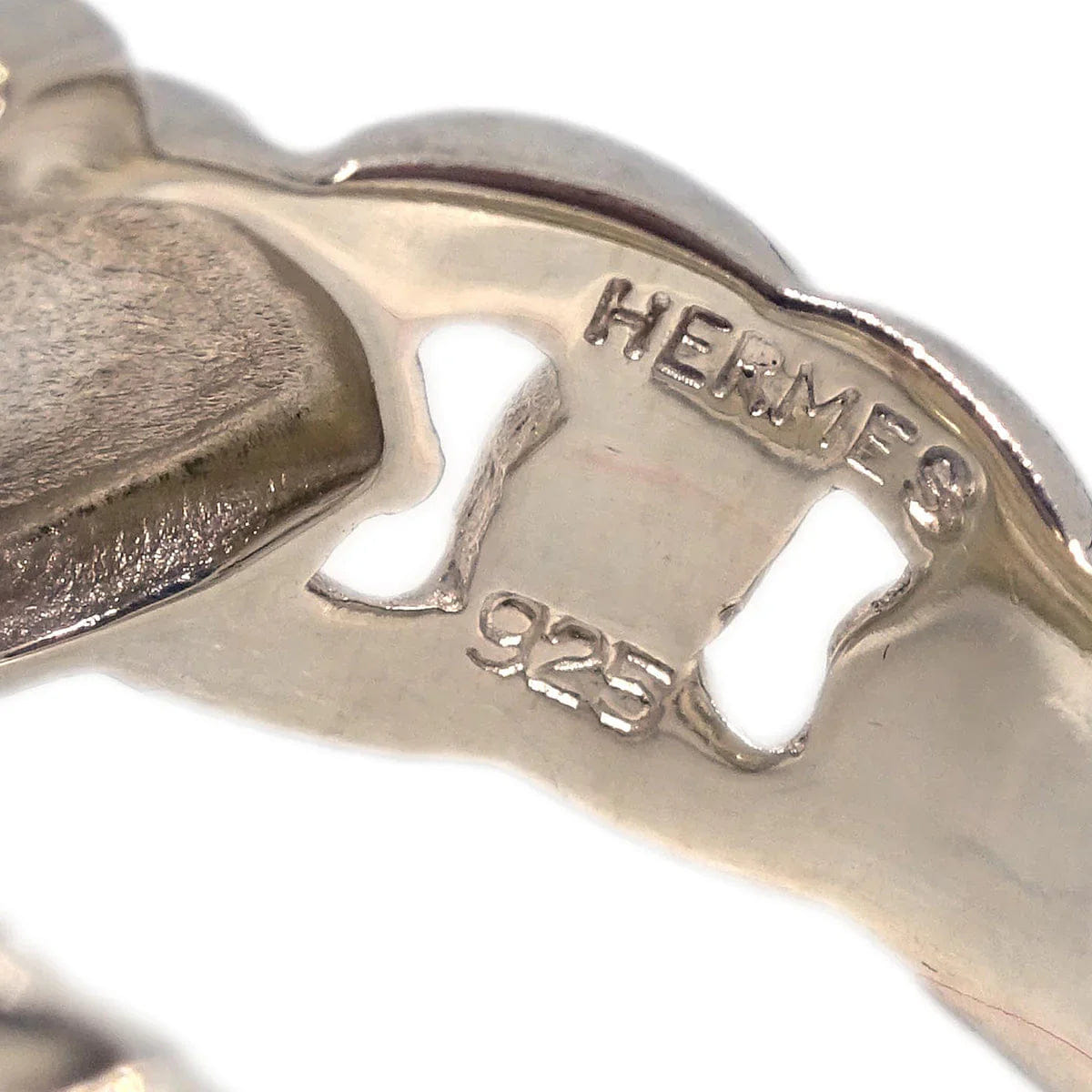Hermes 1980s Boucle Sellier Ring SV925 #50