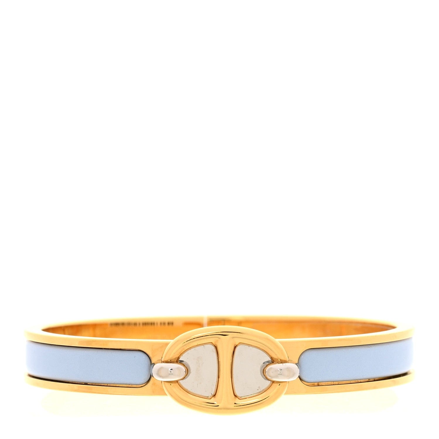 Hermes Enamel Mini Clic Chaine d'Ancre Bracelet PM Bleu Ciel